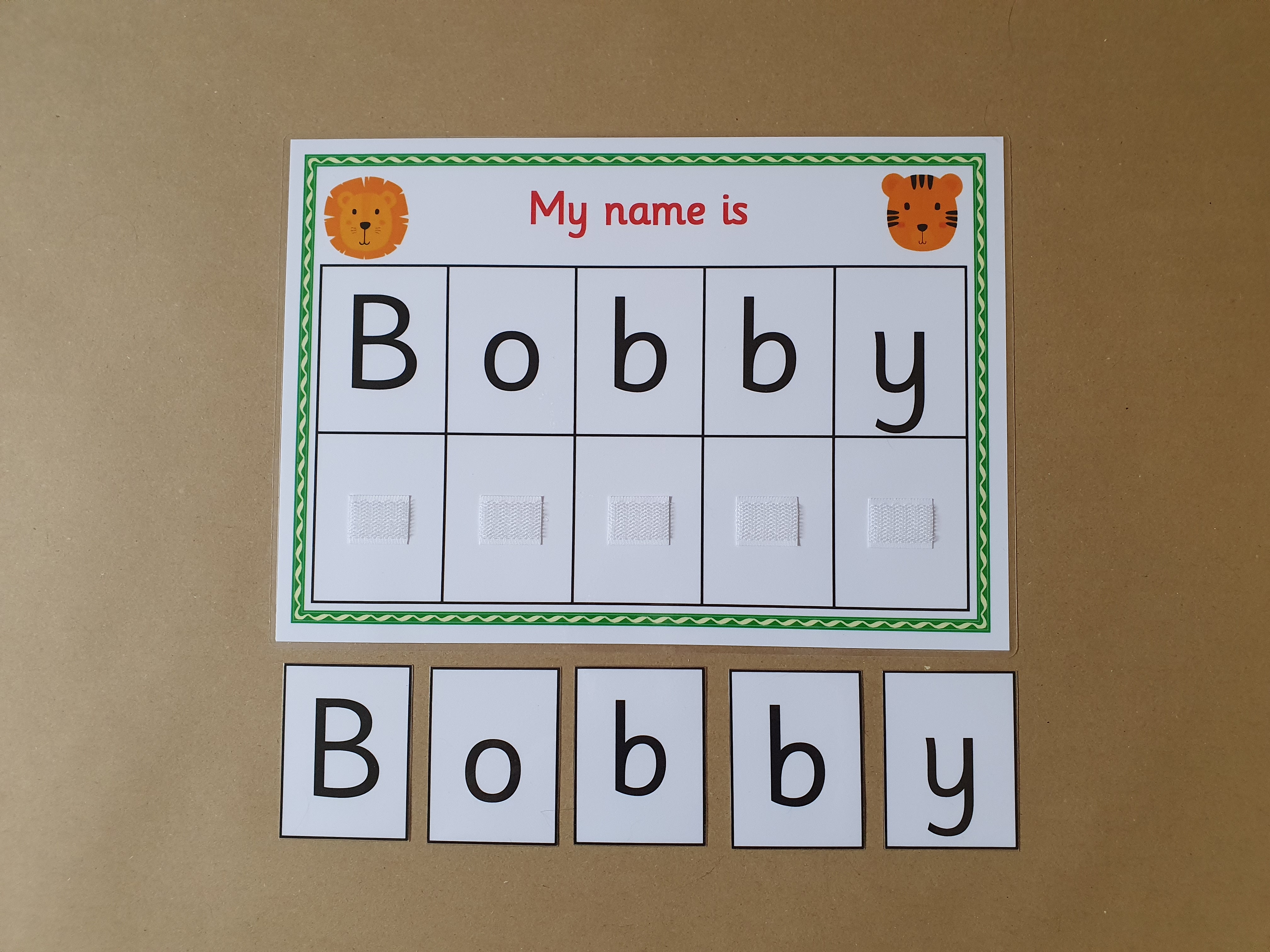 Personalised Name Puzzle / matching game