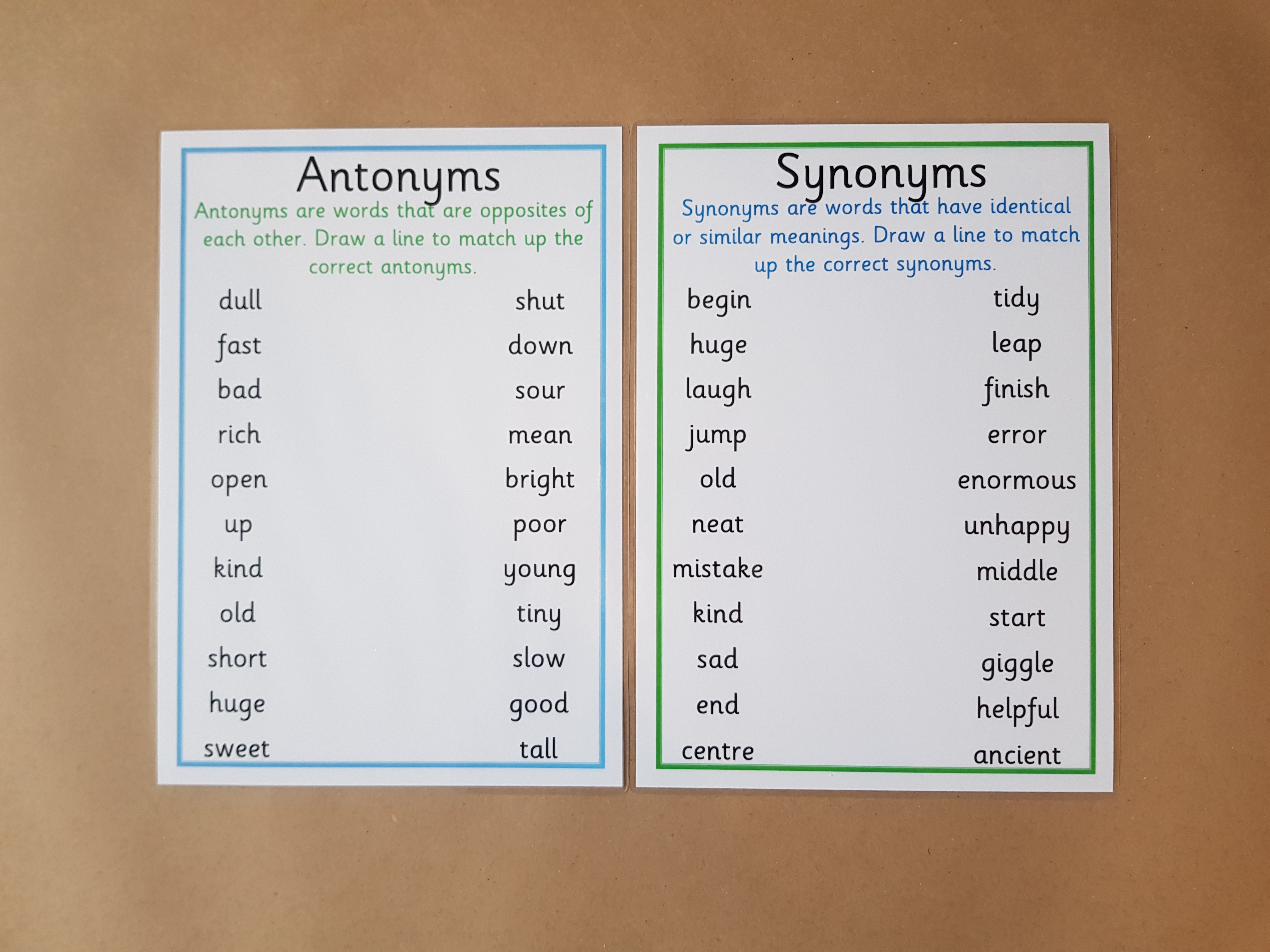 Antonyms and synonyms worksheets - KS2 Literacy Teaching Resource 