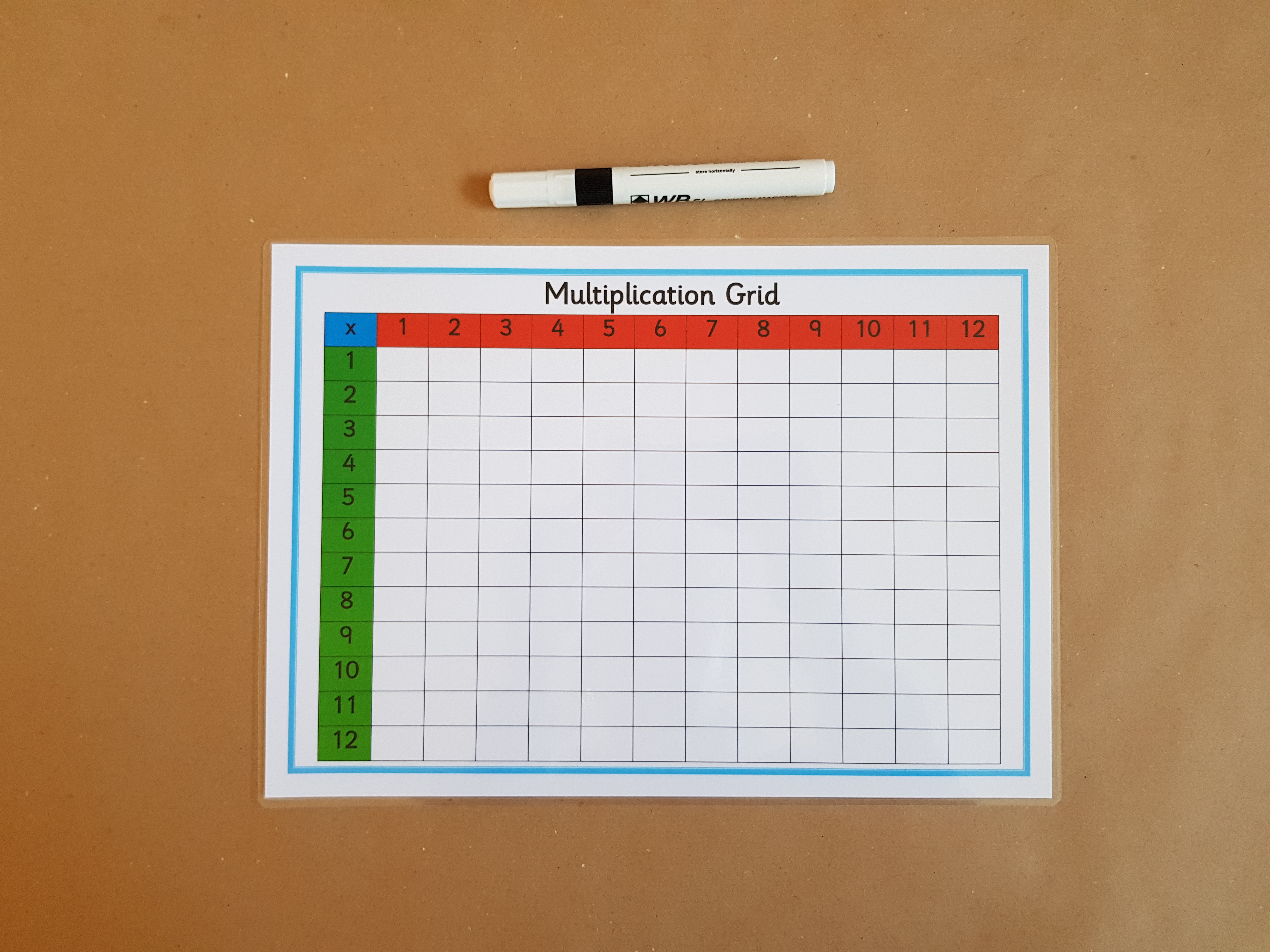 Blank Multiplication Grid - Reusable worksheet, KS2 Numeracy Resource