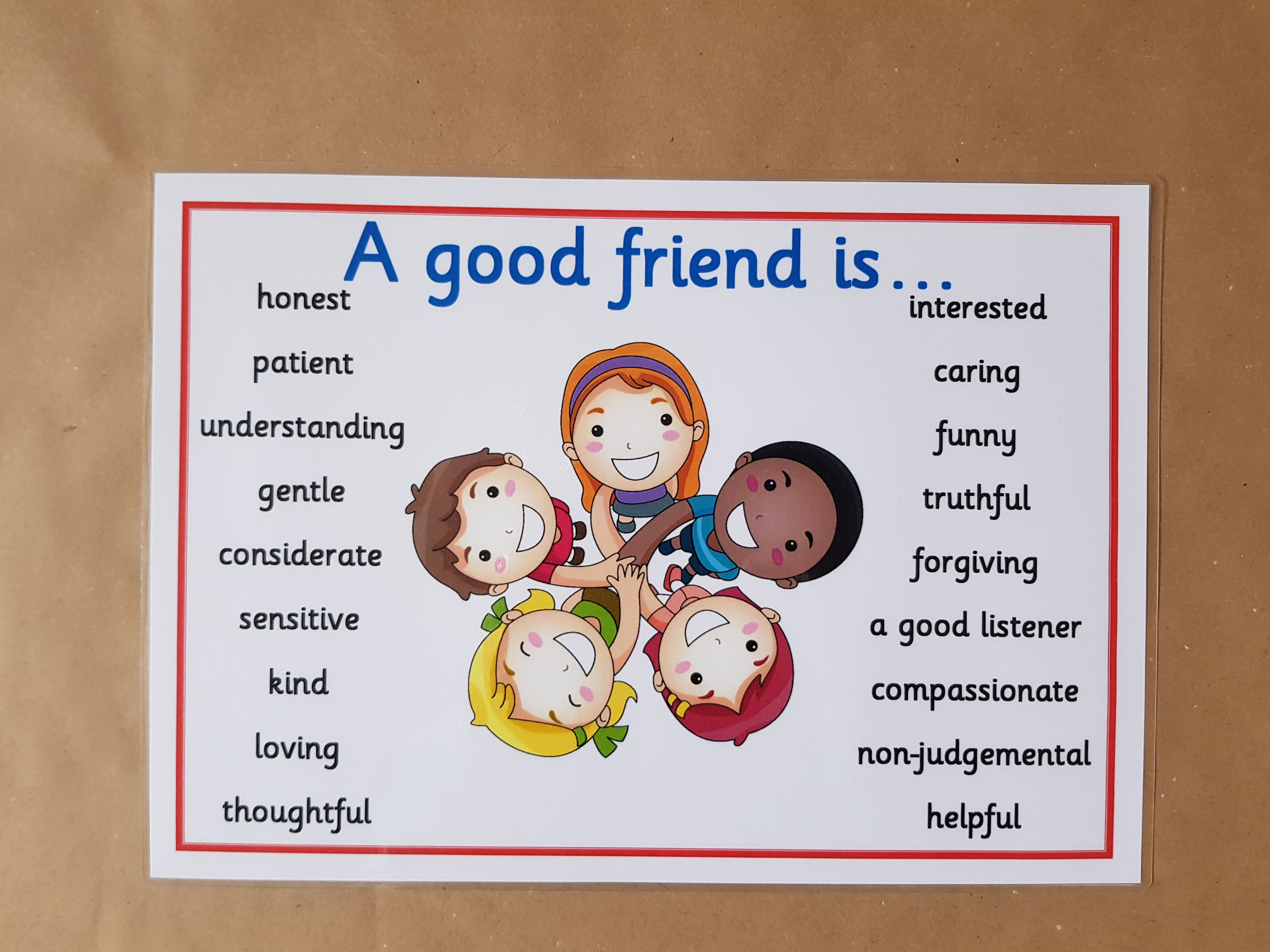 A Good Friend is...  A4 poster 