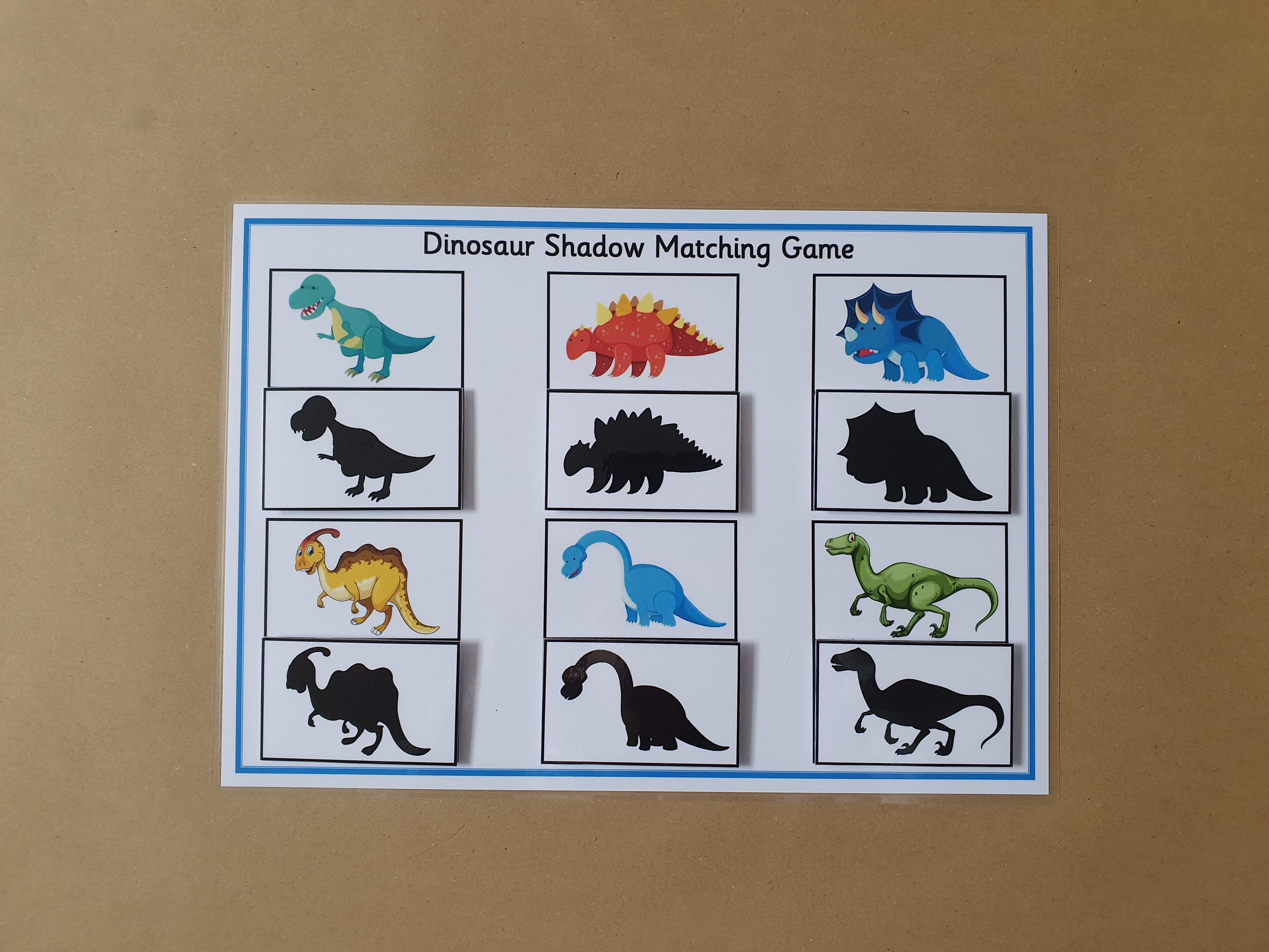 Dinosaur Shadow Matching Game