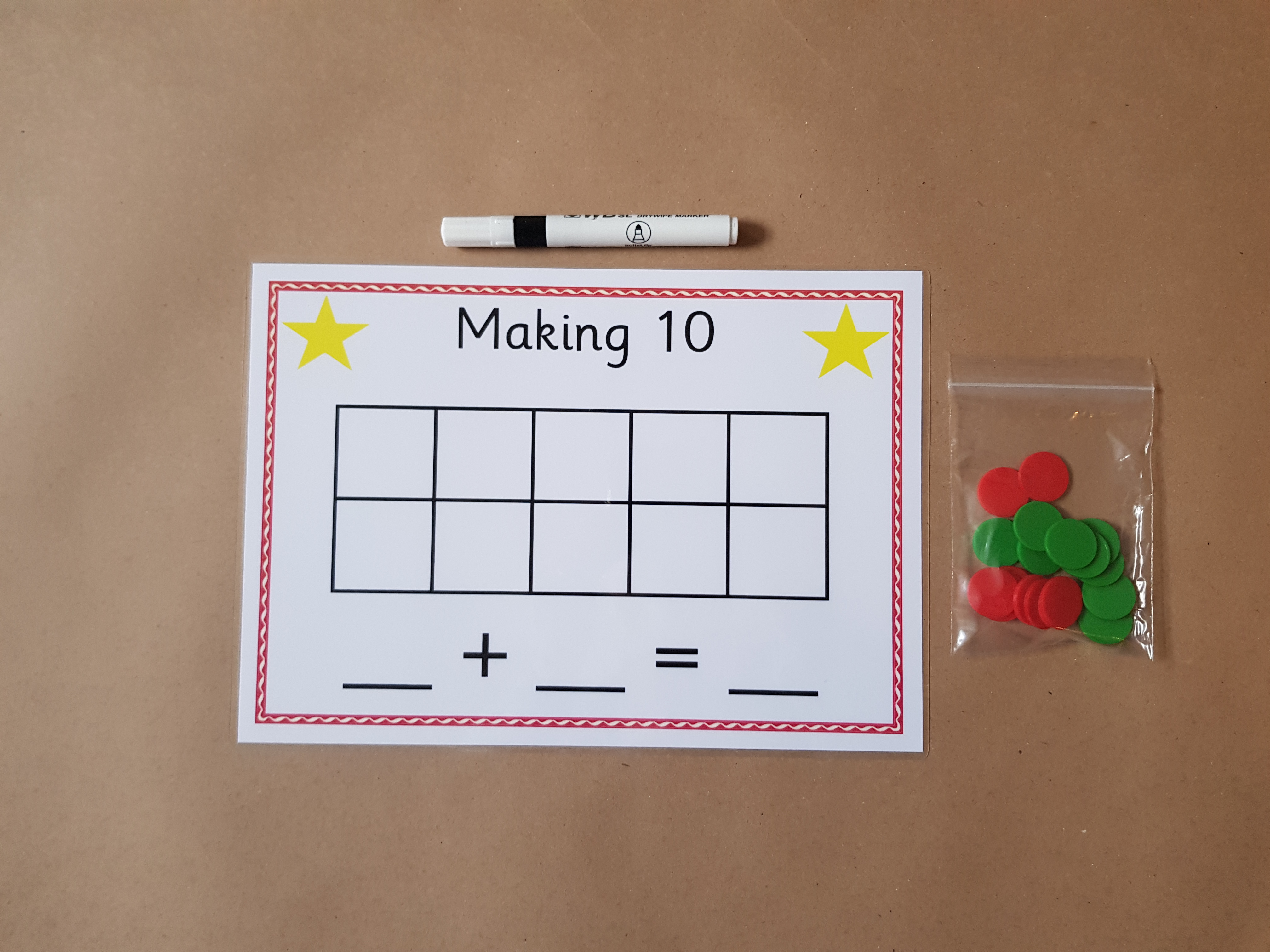 Making 10, KS1 teaching resource, A4 Mat 