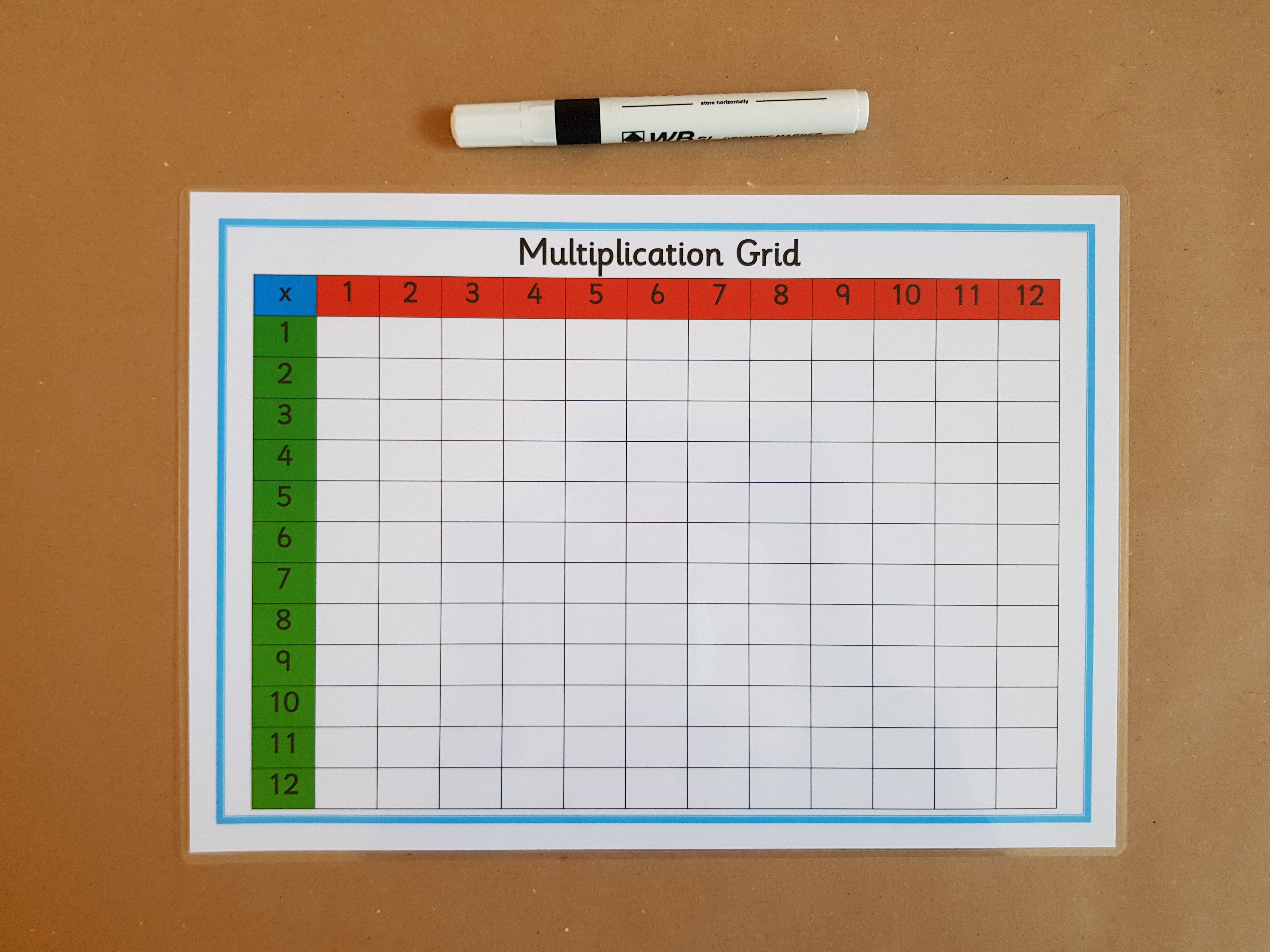 Blank Multiplication Grid - Reusable worksheet, KS2 Numeracy Resource