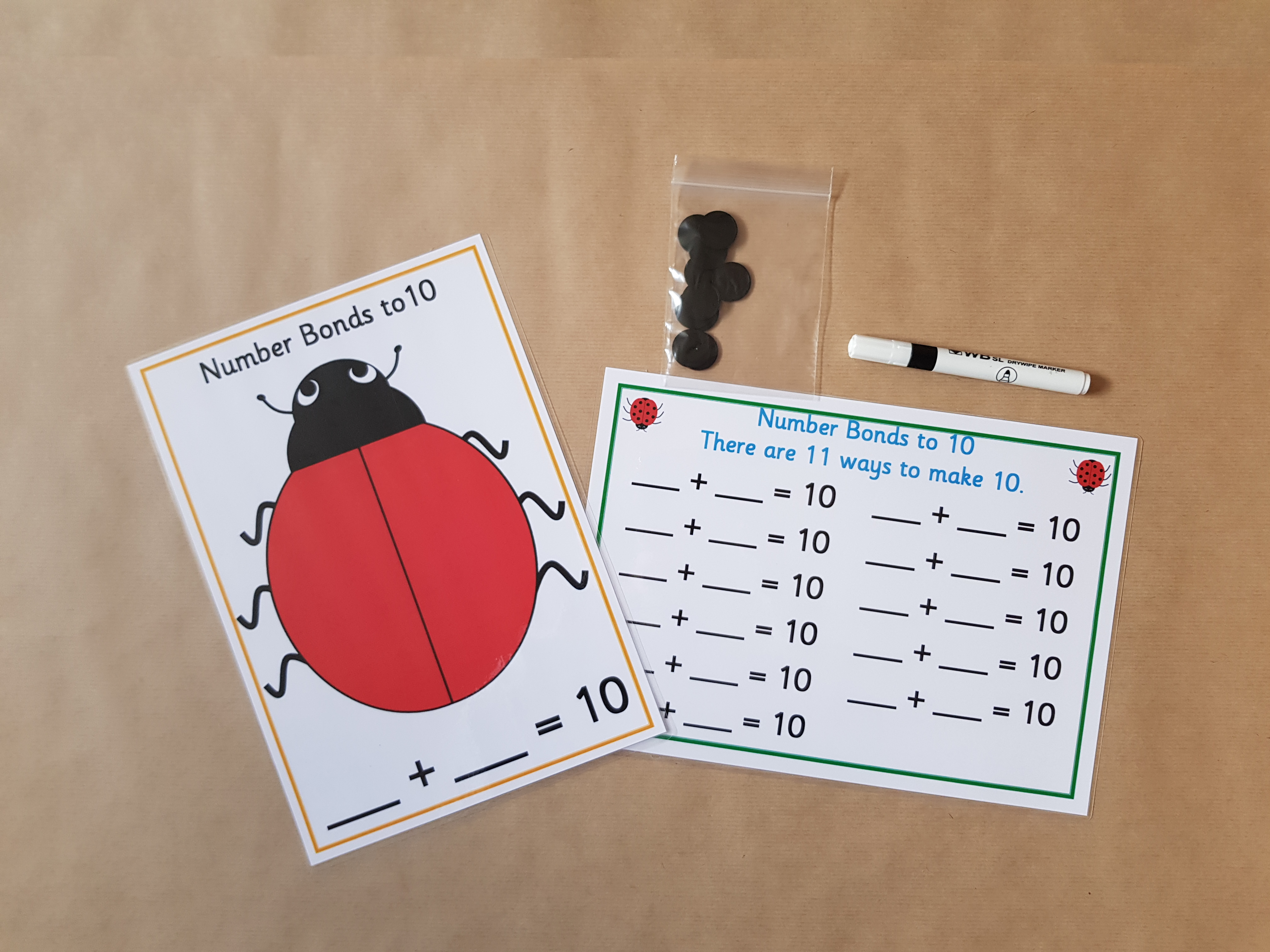 Number Bonds to 10 - Ladybird Activity