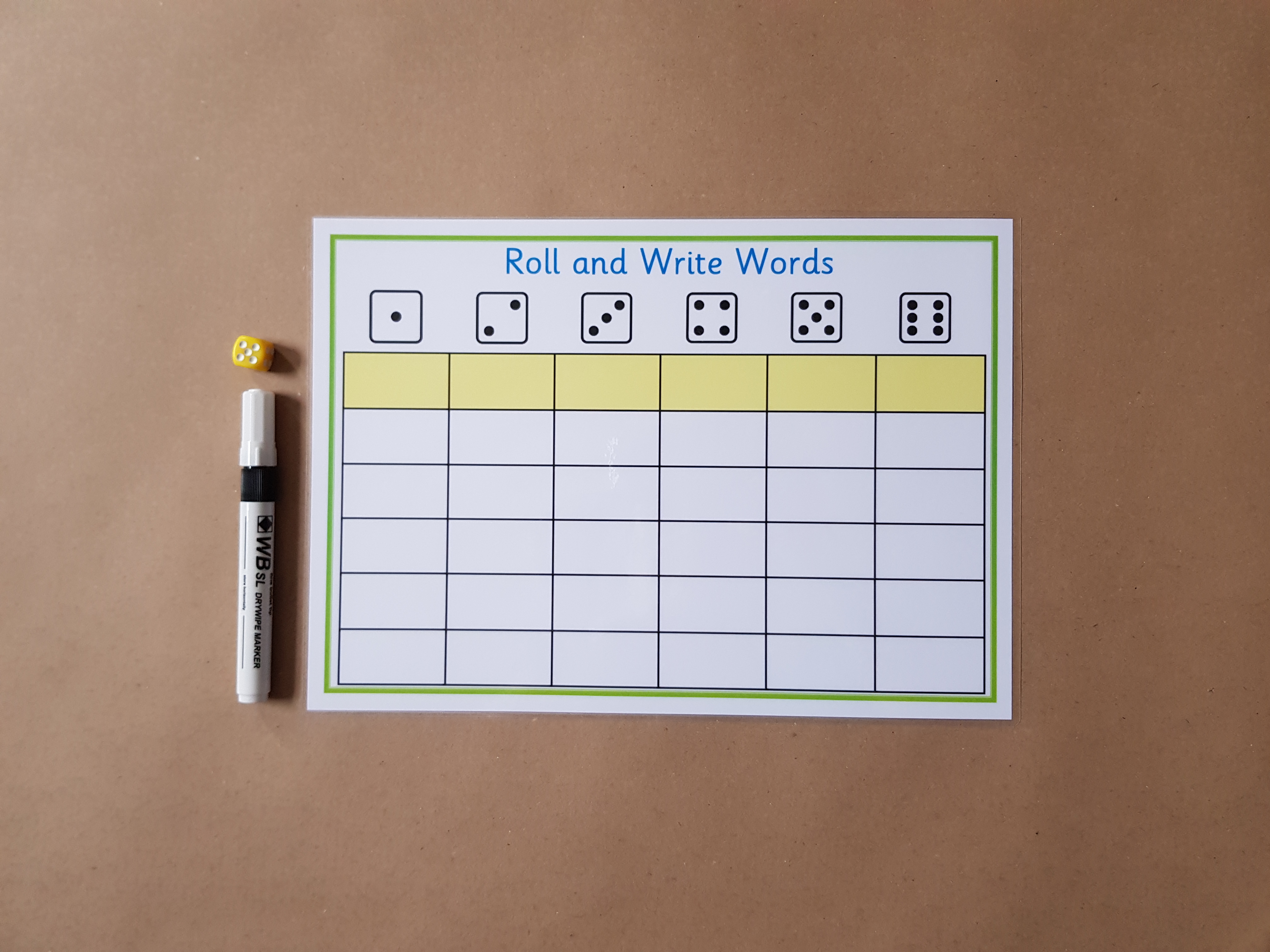Roll and Read words - spellings practice