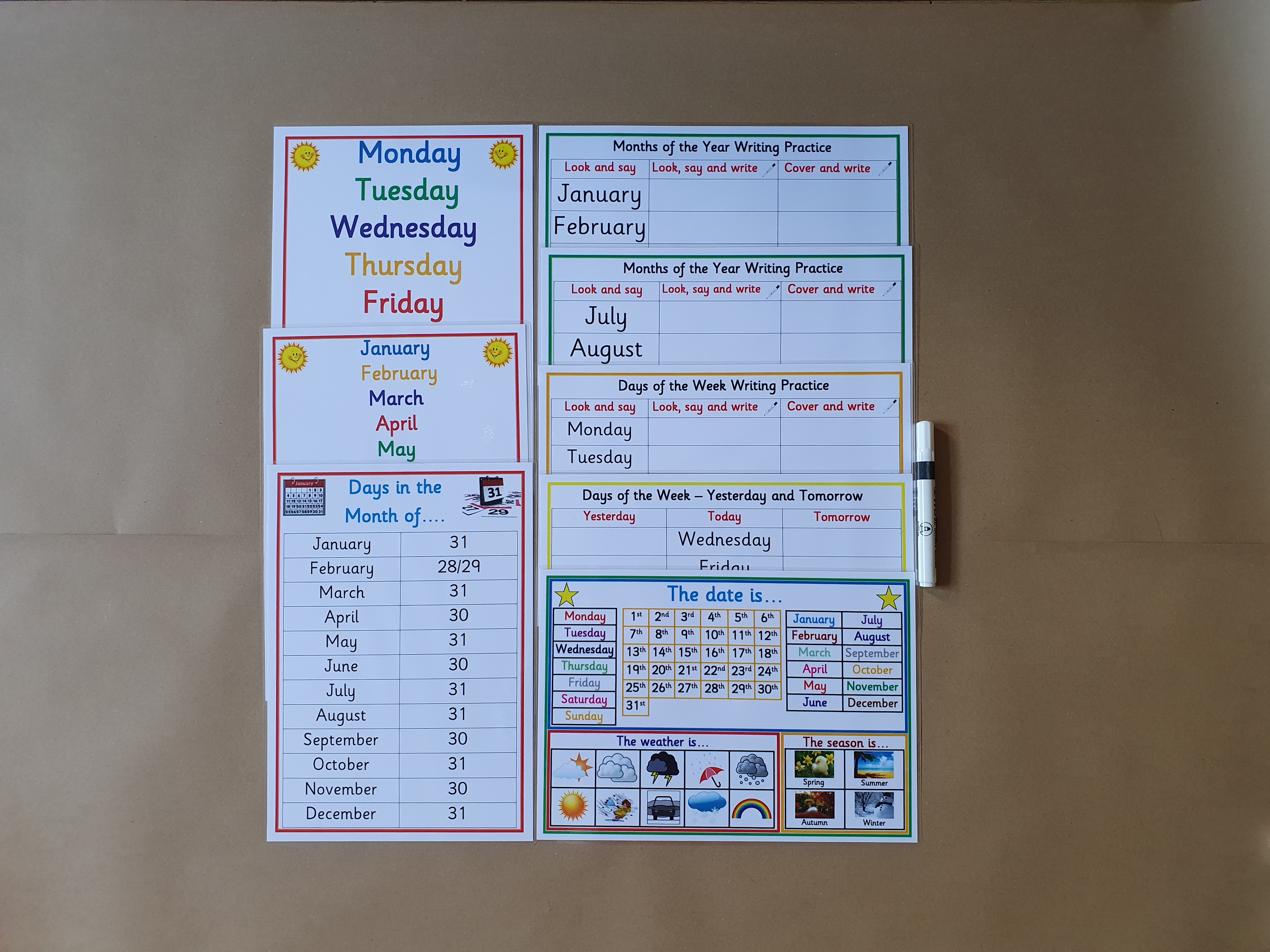 Days of the week/ months of the year - learning bundle