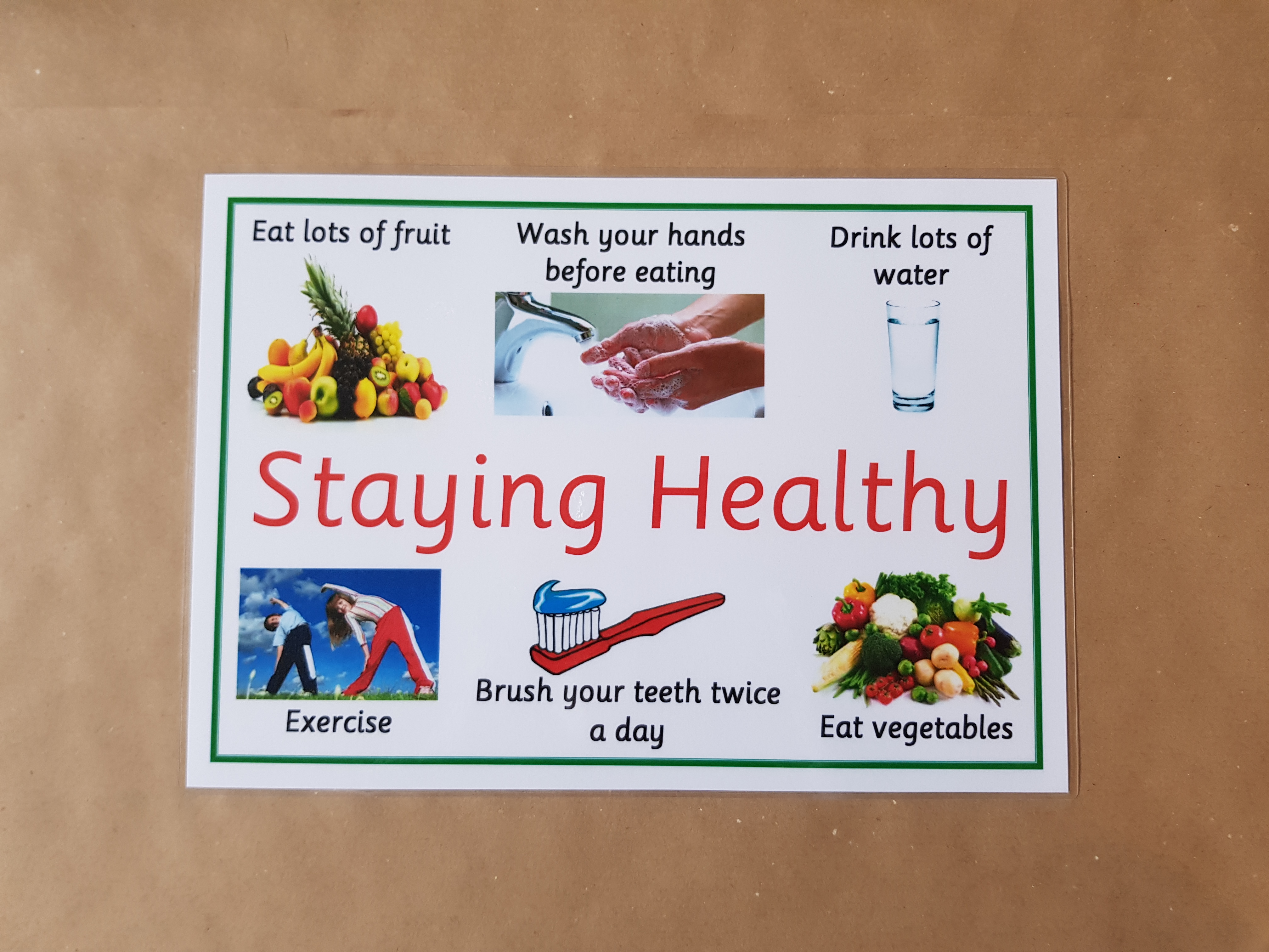 Staying Healthy  - A4 poster 