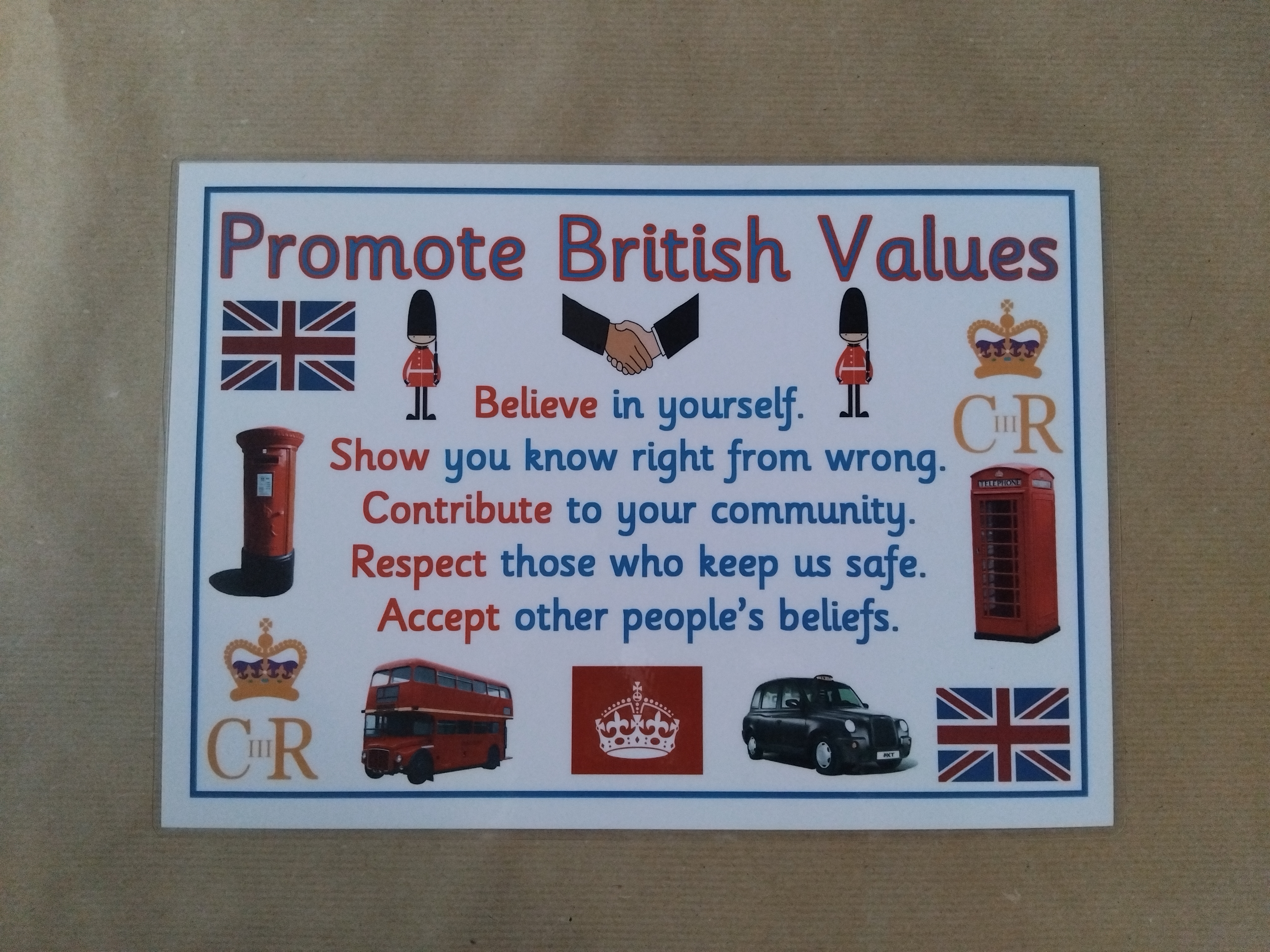 Promote British Values Poster 