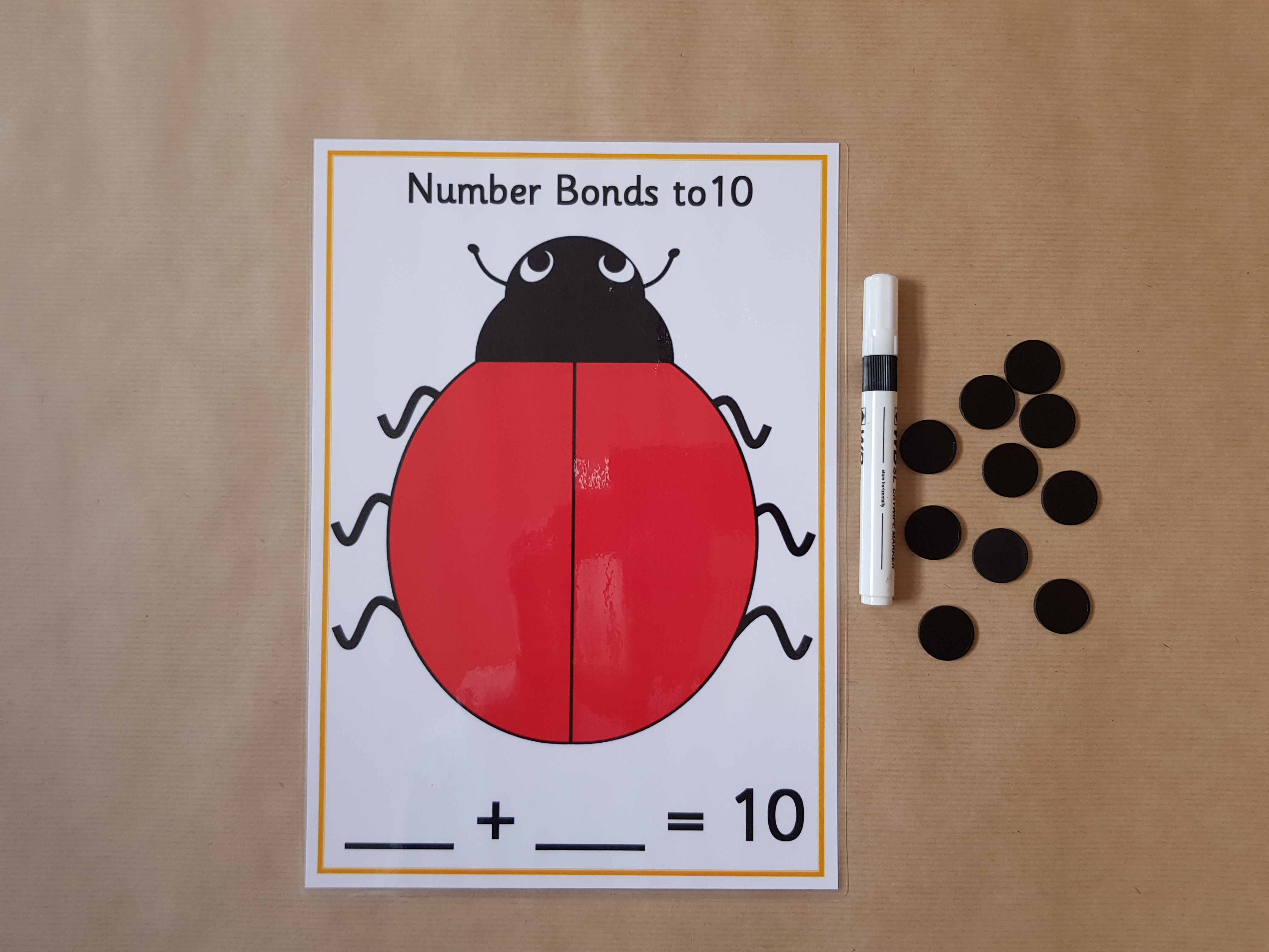 Number Bonds to 10 - Ladybird Activity 