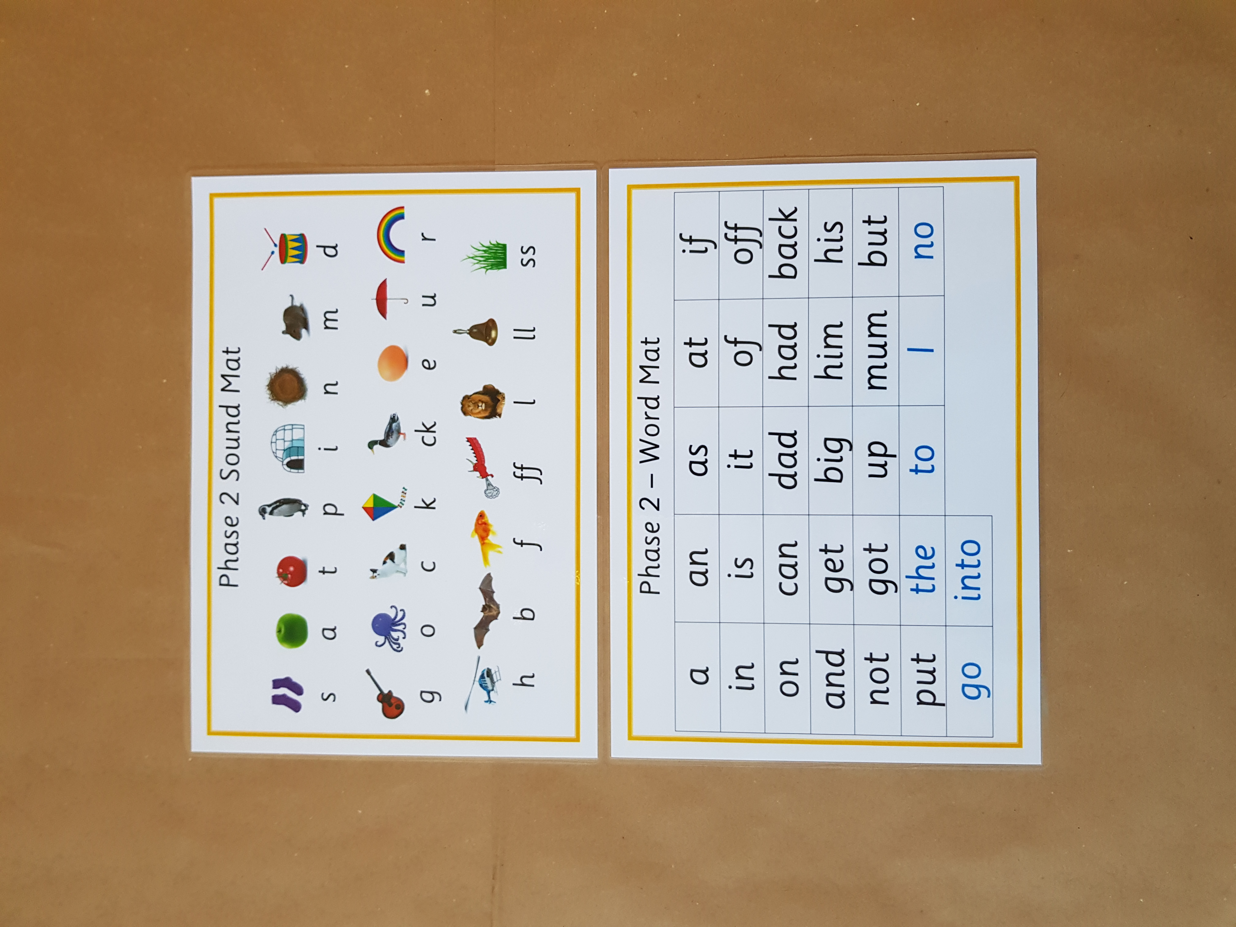 Letter and Sounds, Phase 2-5 sound and word mats