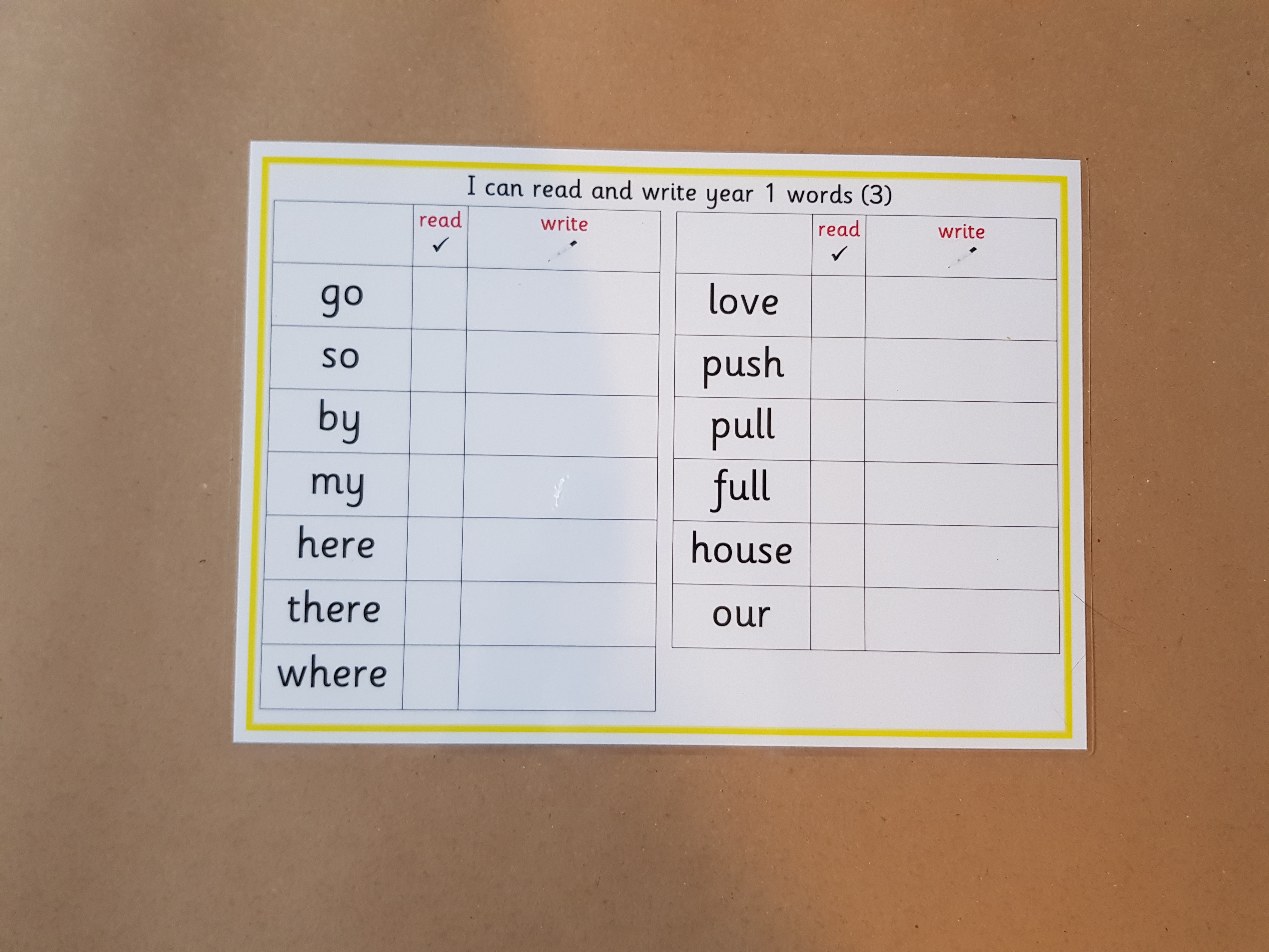 I can Read and Write Year 1 Words