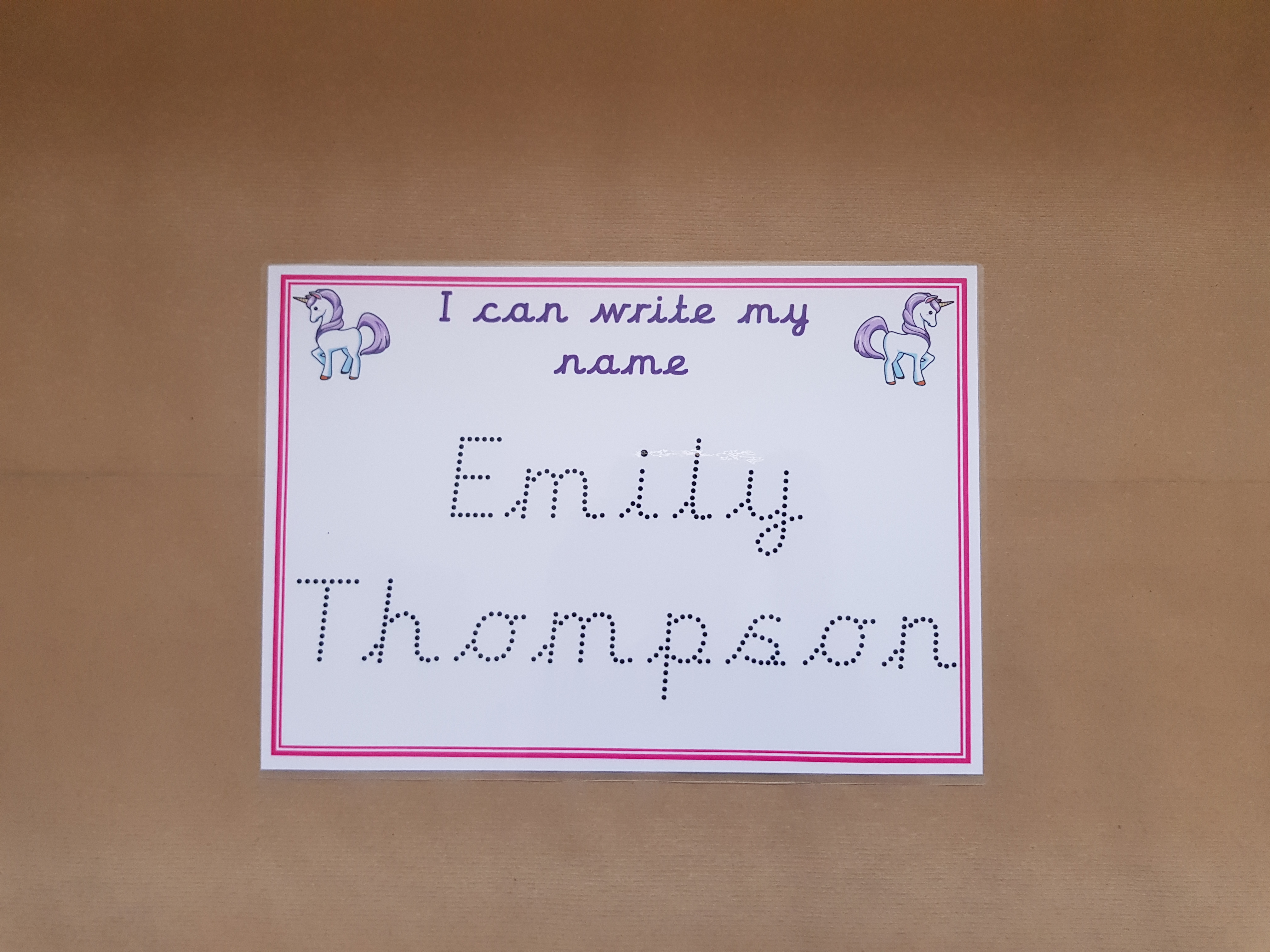 Tracing mats bundle - unicorn design - cursive font 