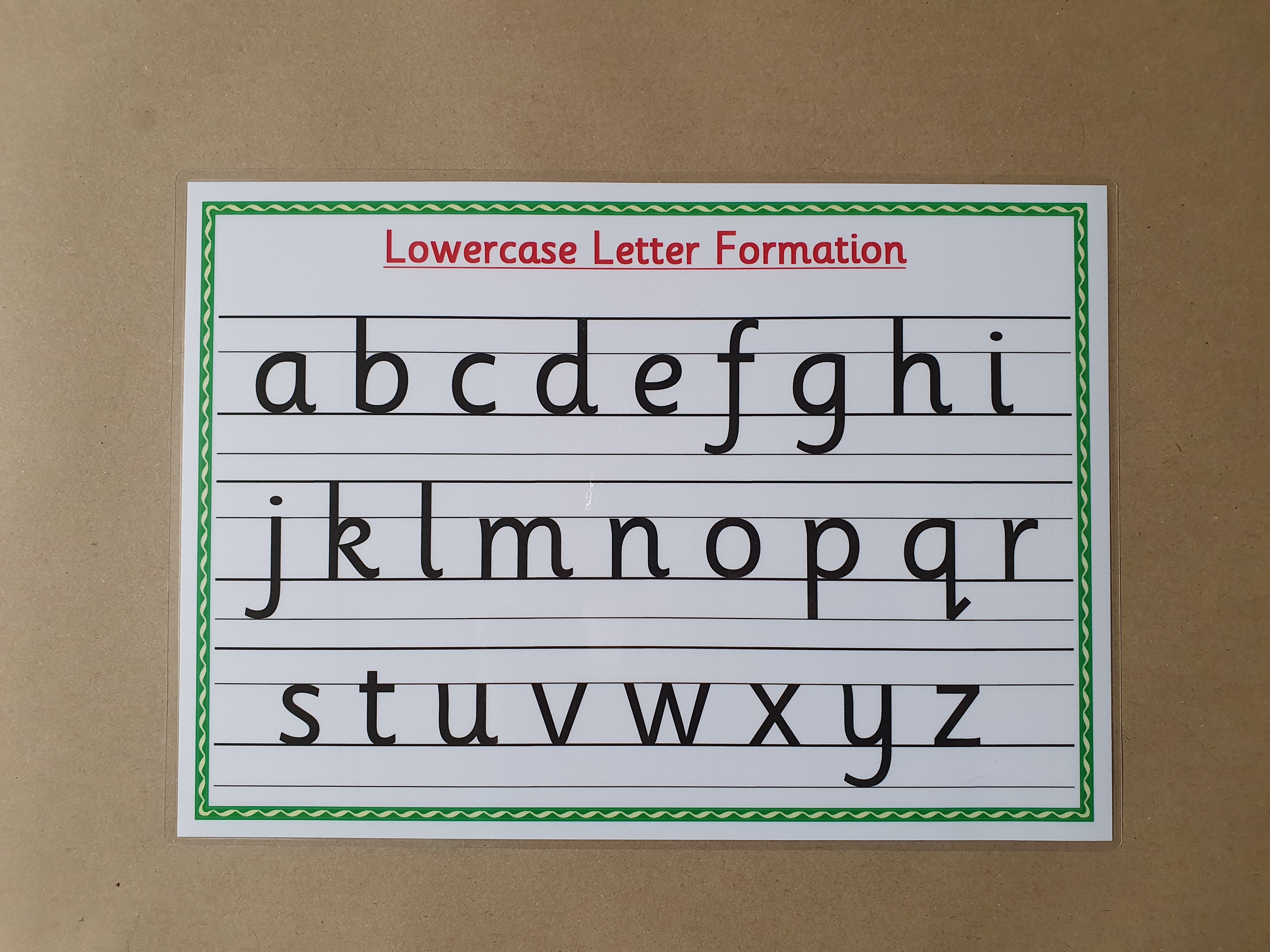 Letter formation poster - sassoon font 