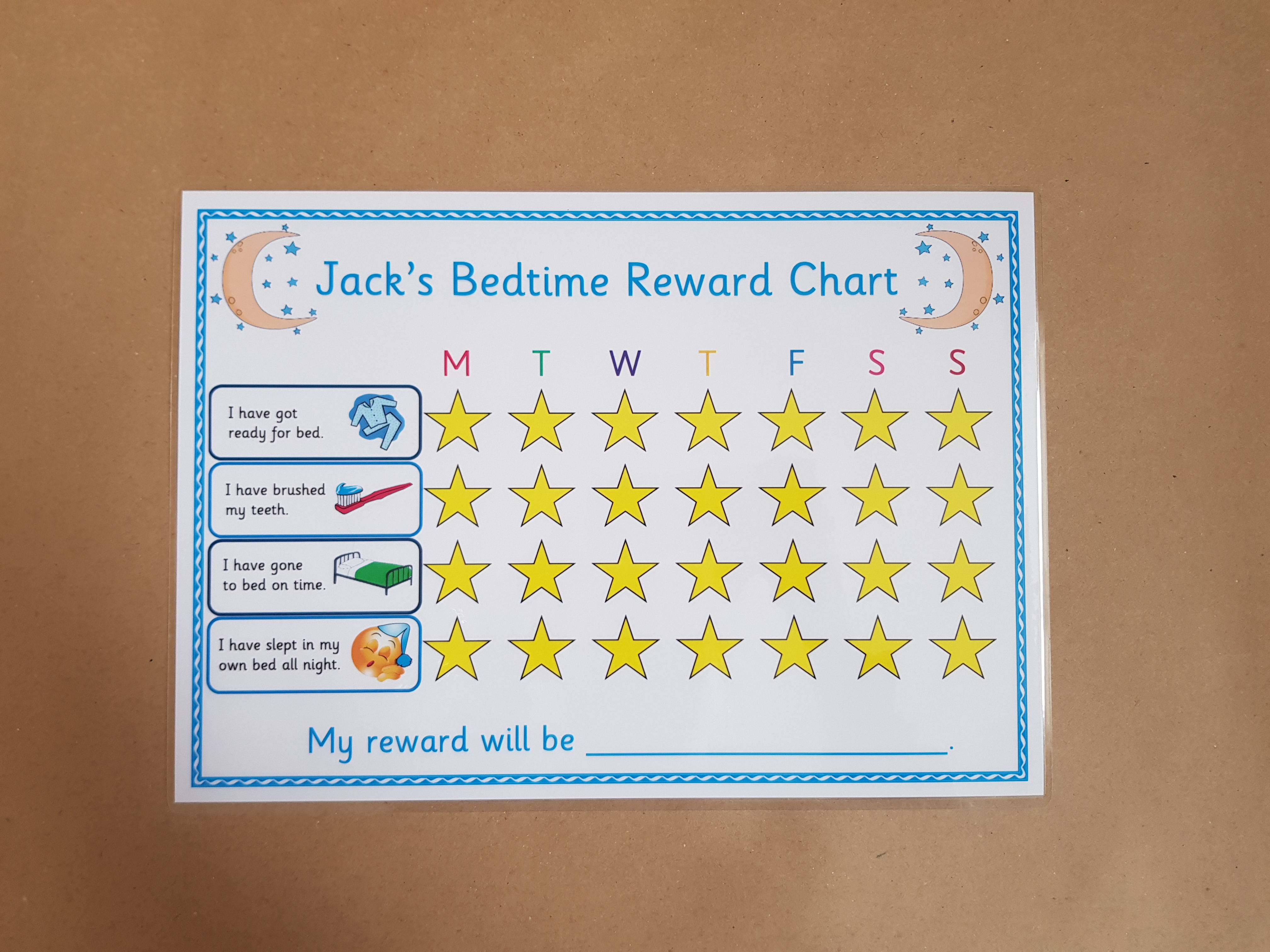  Bedtime Reward Chart and dry wipe pen 
