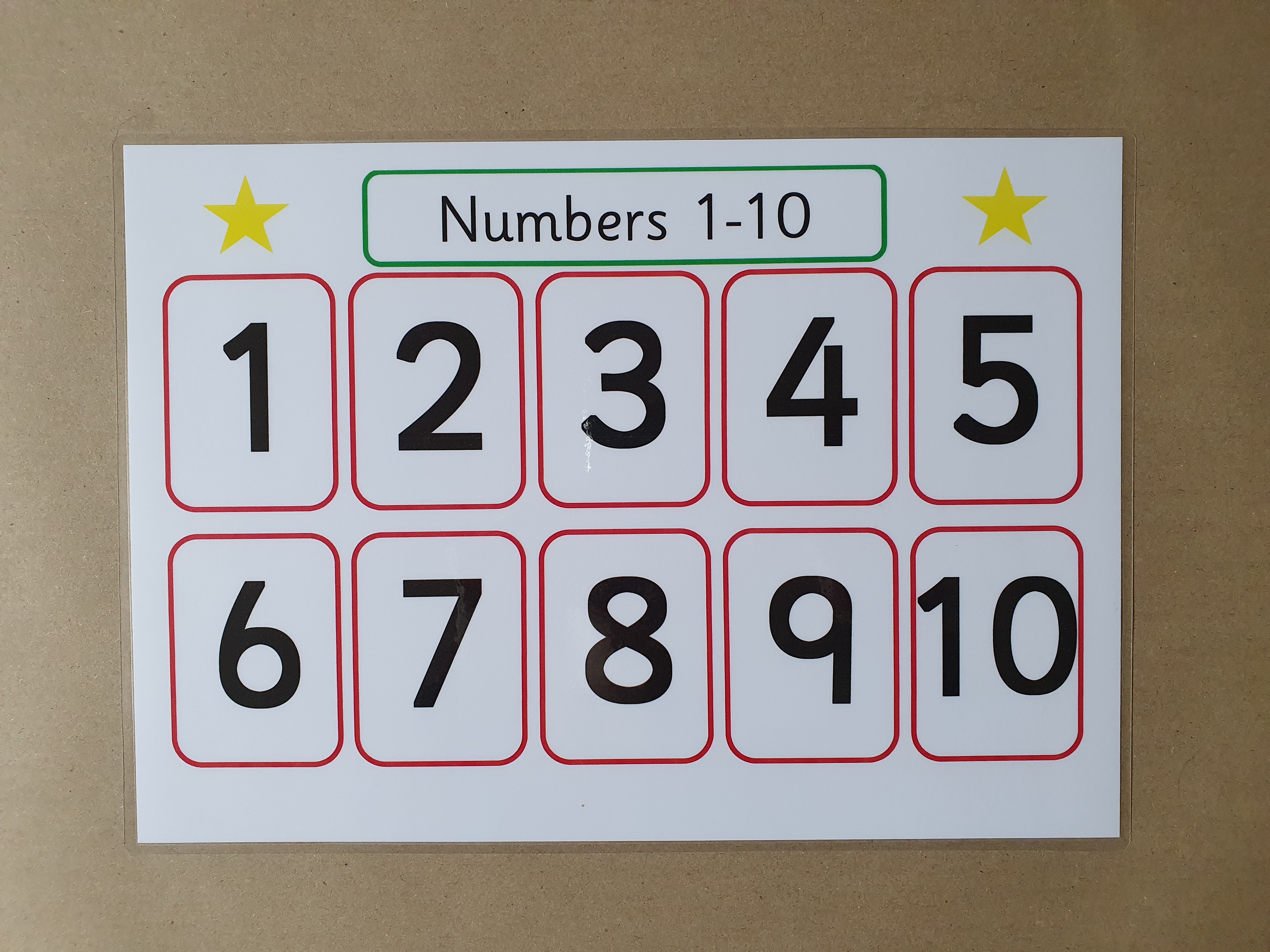 Numbers to 1 - 10  Poster 