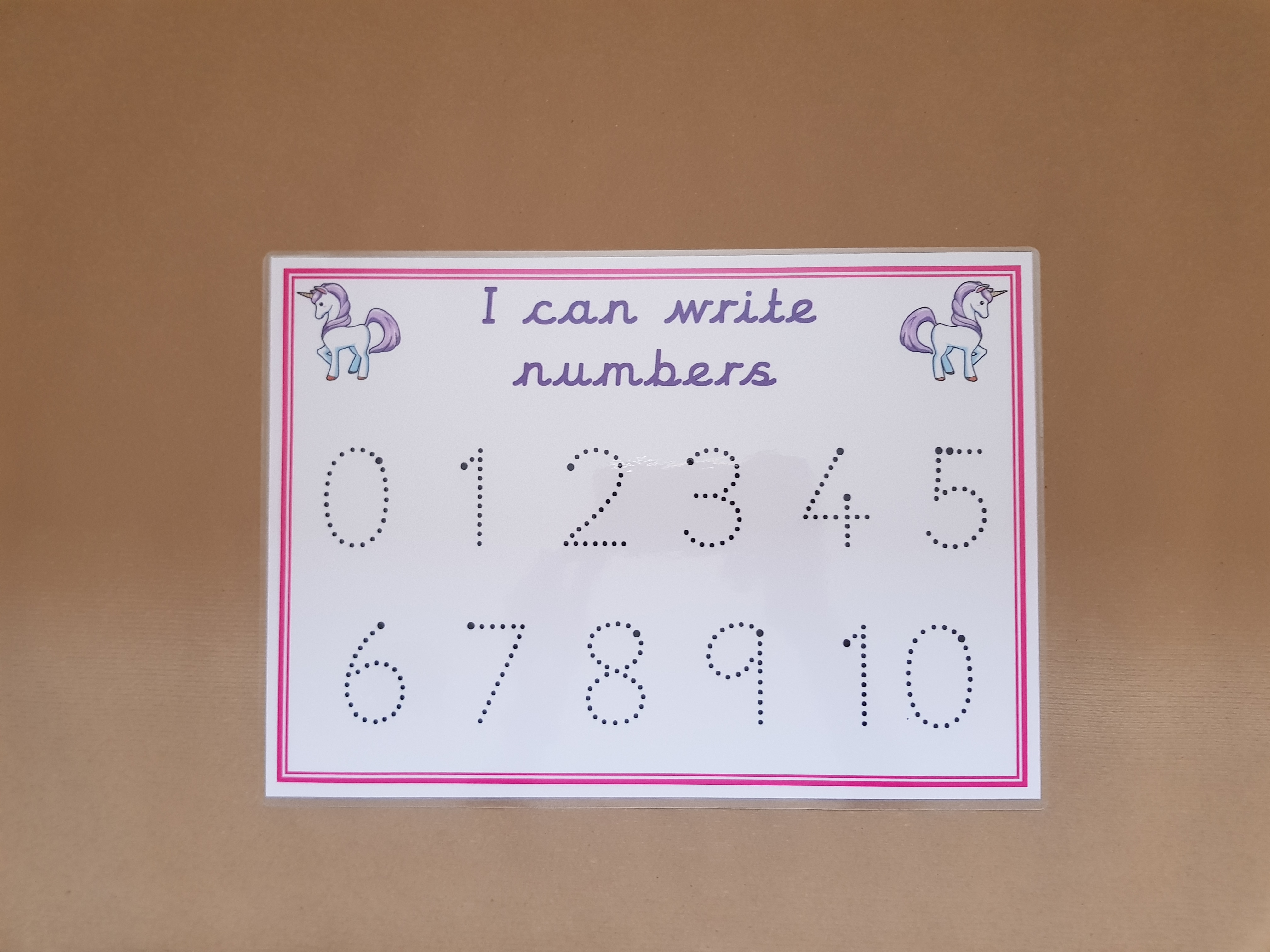 Tracing mats bundle - unicorn design - cursive font 