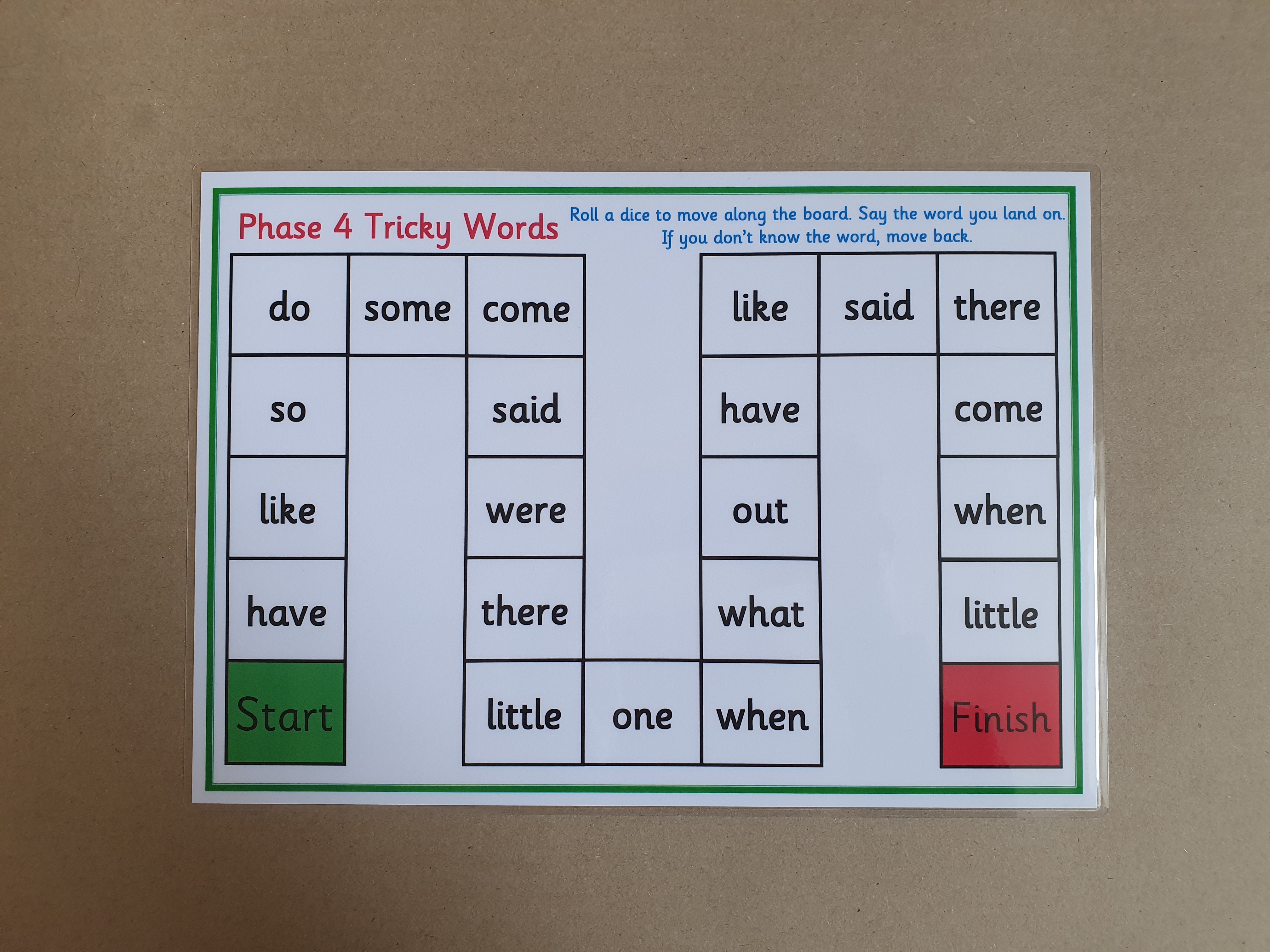 Tricky Words Board Games (Phases 2-5) 