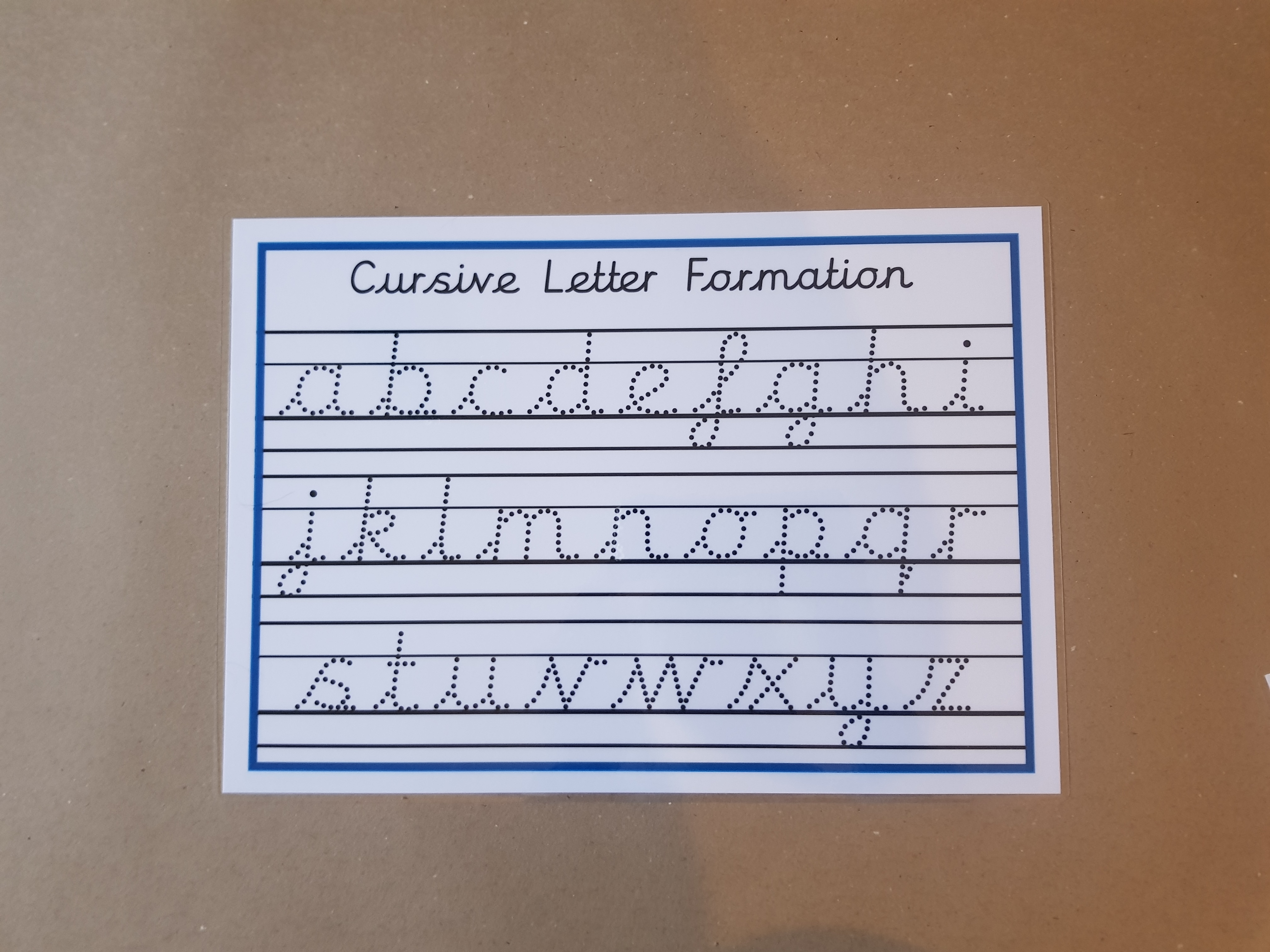 Cursive Lowercase Letter Formation  