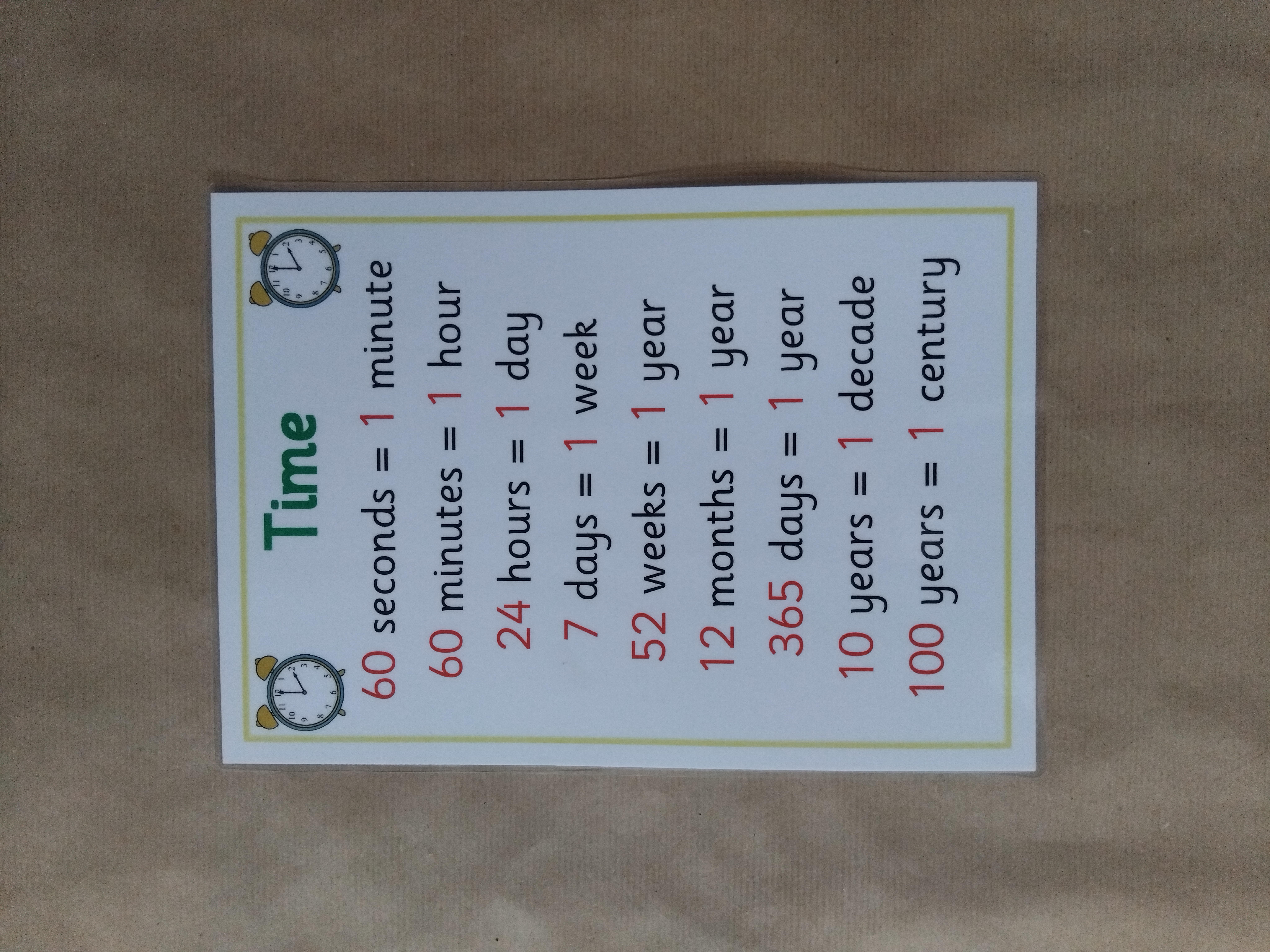 Time Facts - KS1/KS2 Numeracy teaching resource 