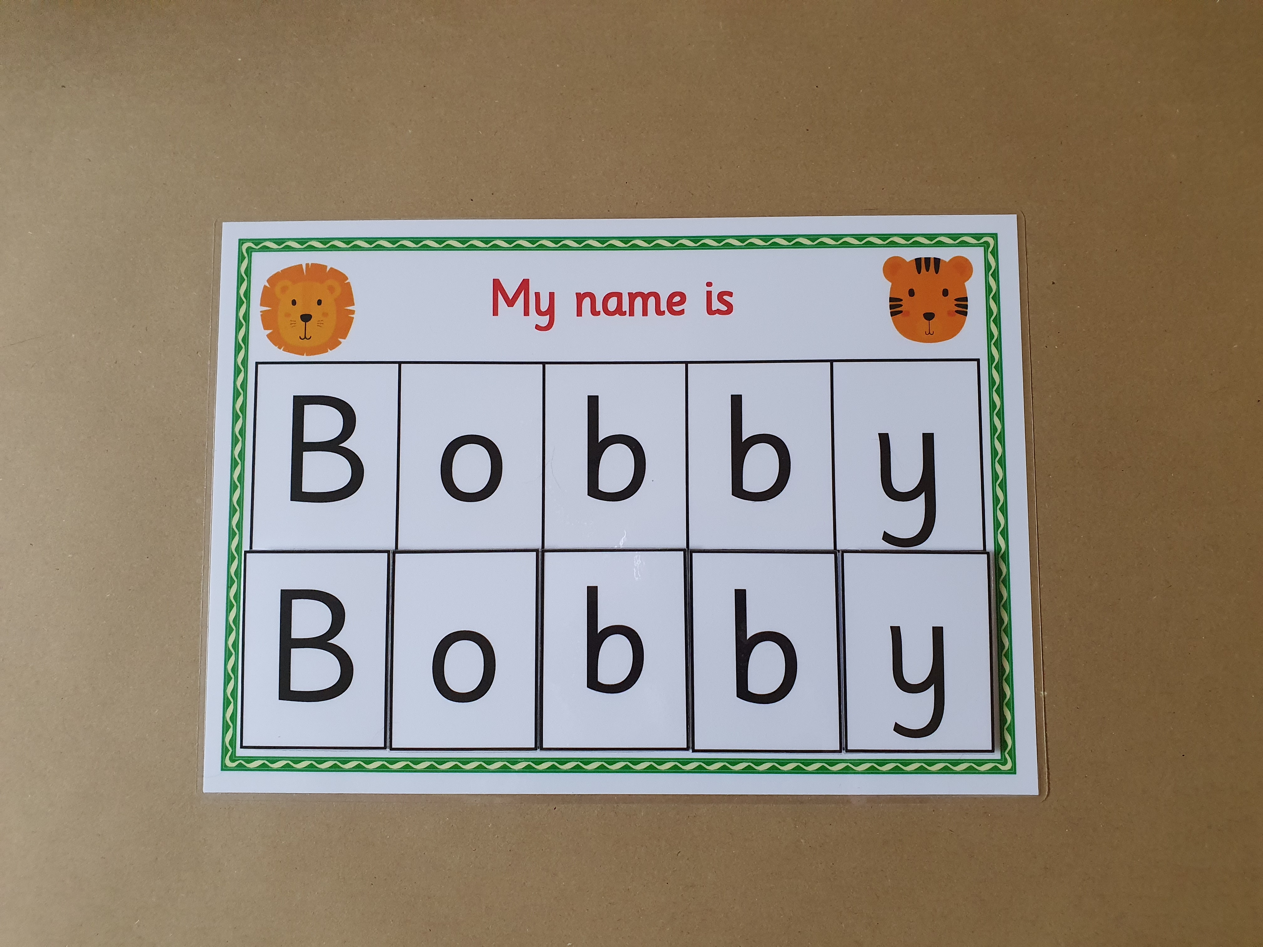 Personalised Name Puzzle  / matching game