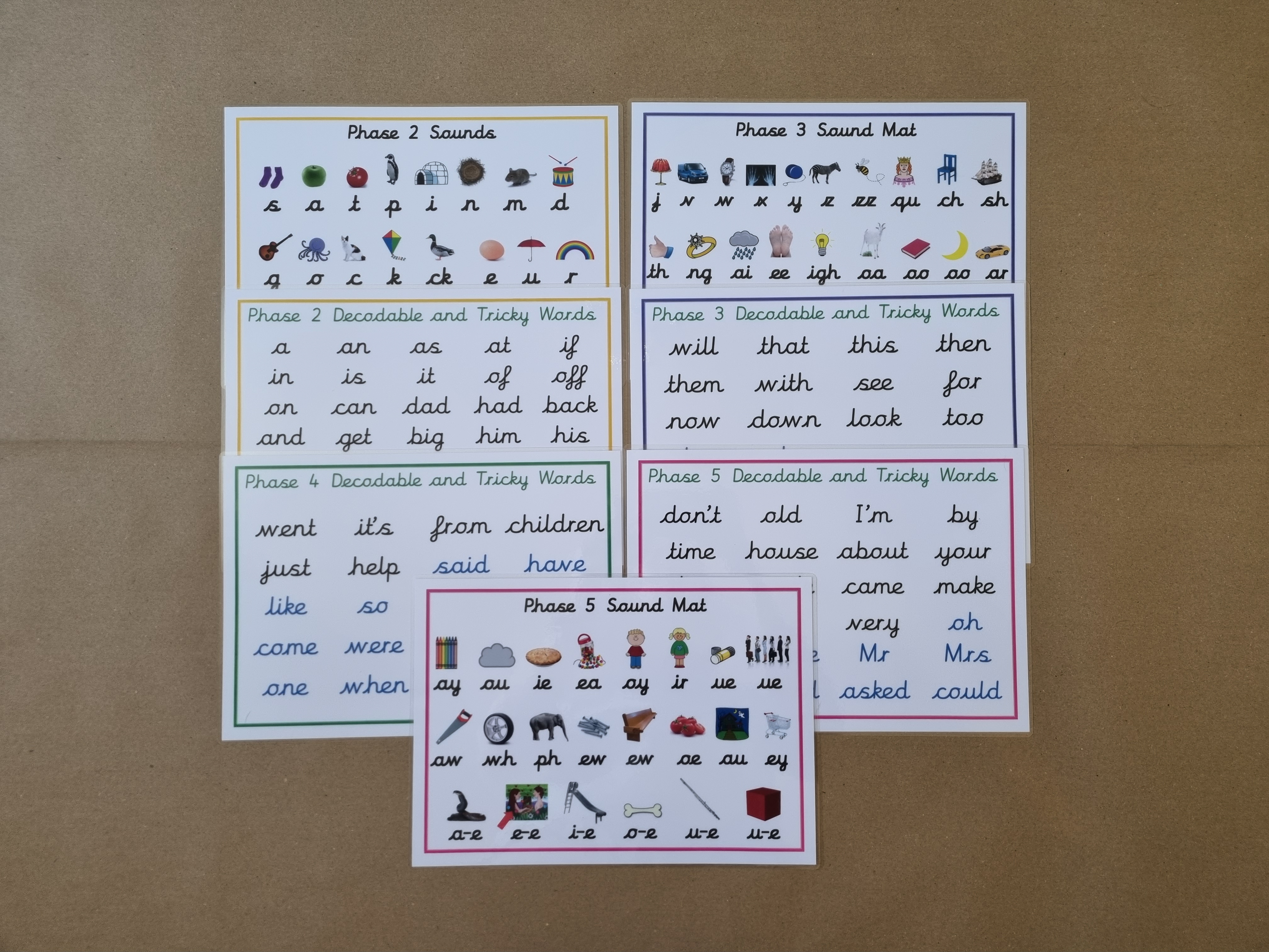 Cursive Letter and Sounds Phase 2-5 posters