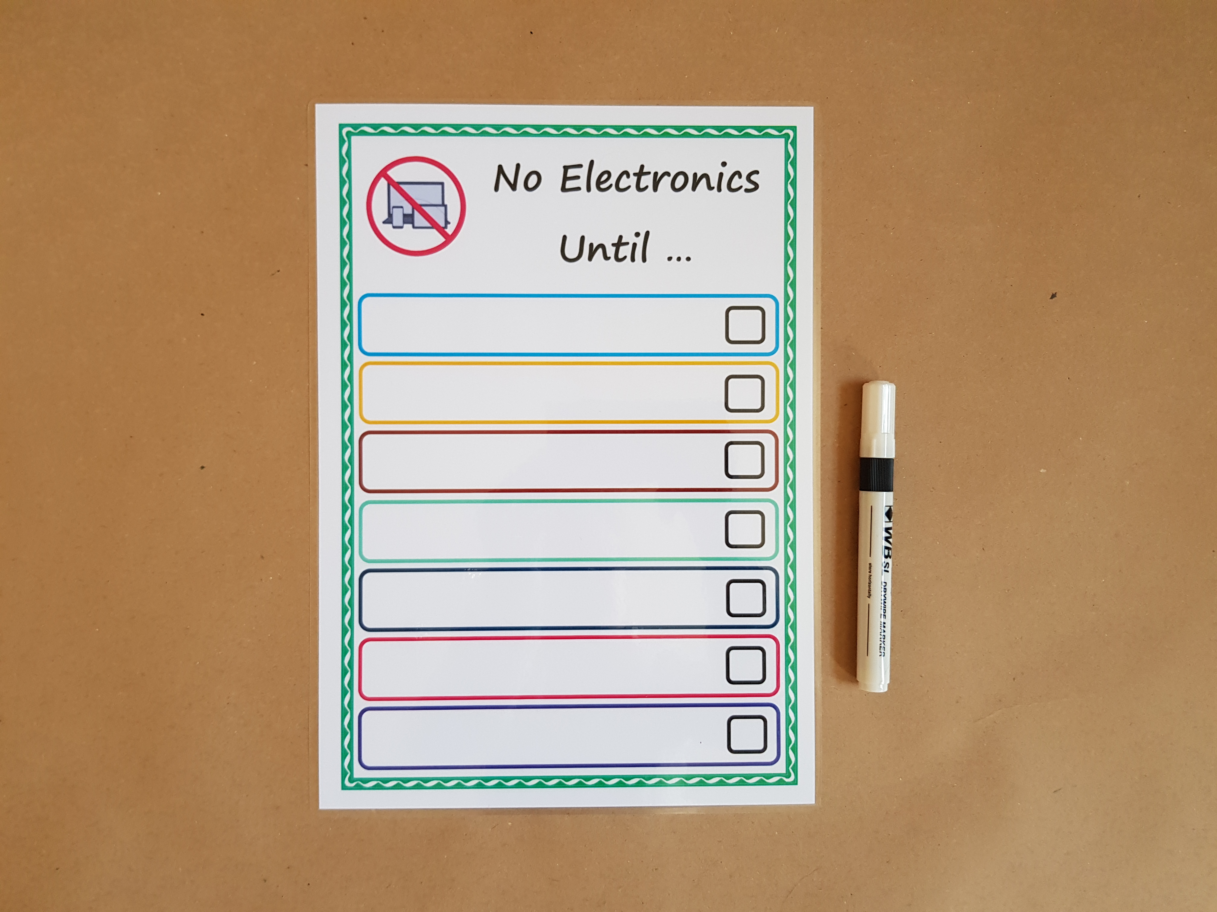 No electronics until .....