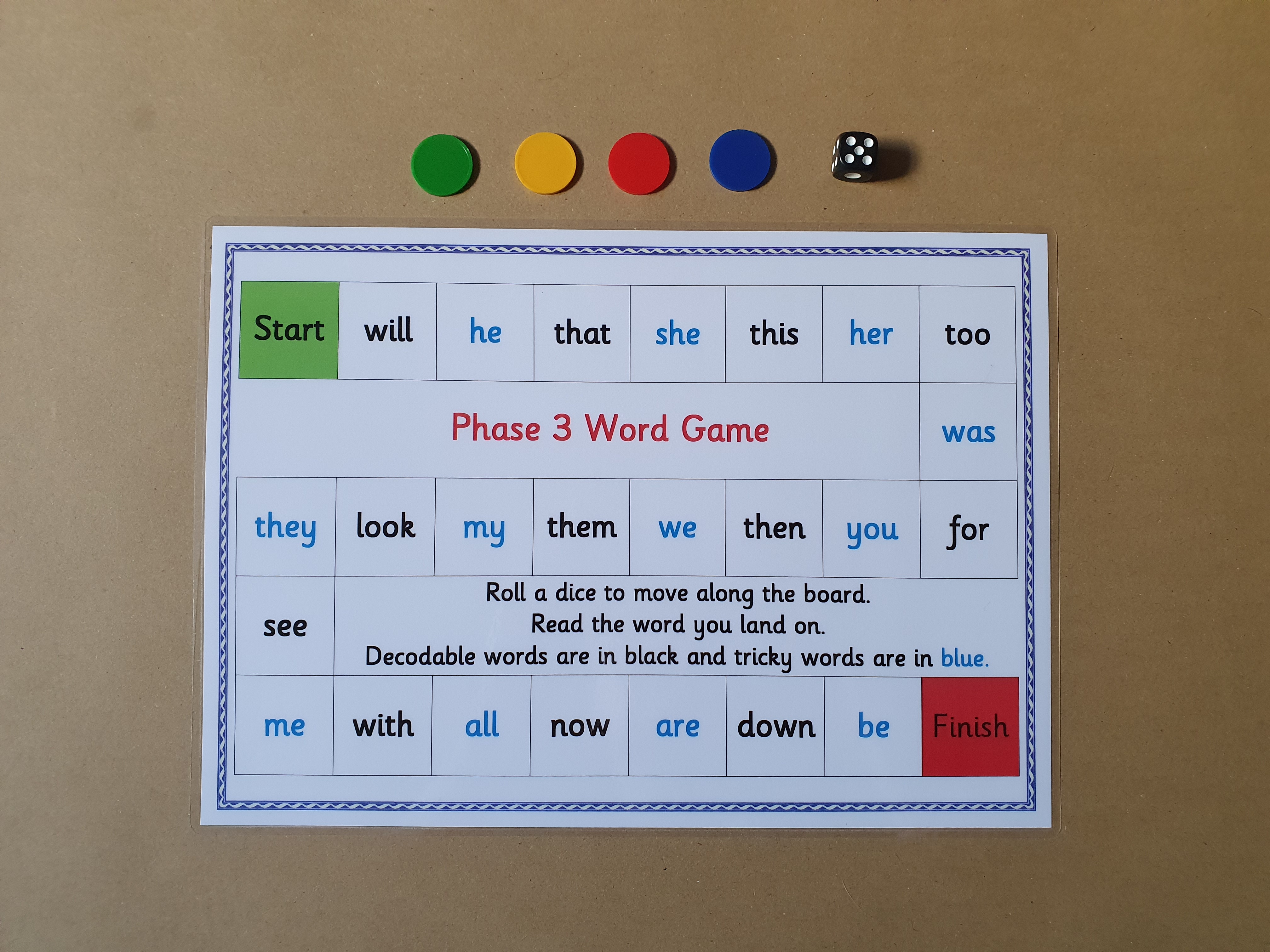 Phase 3 Words - Board Game