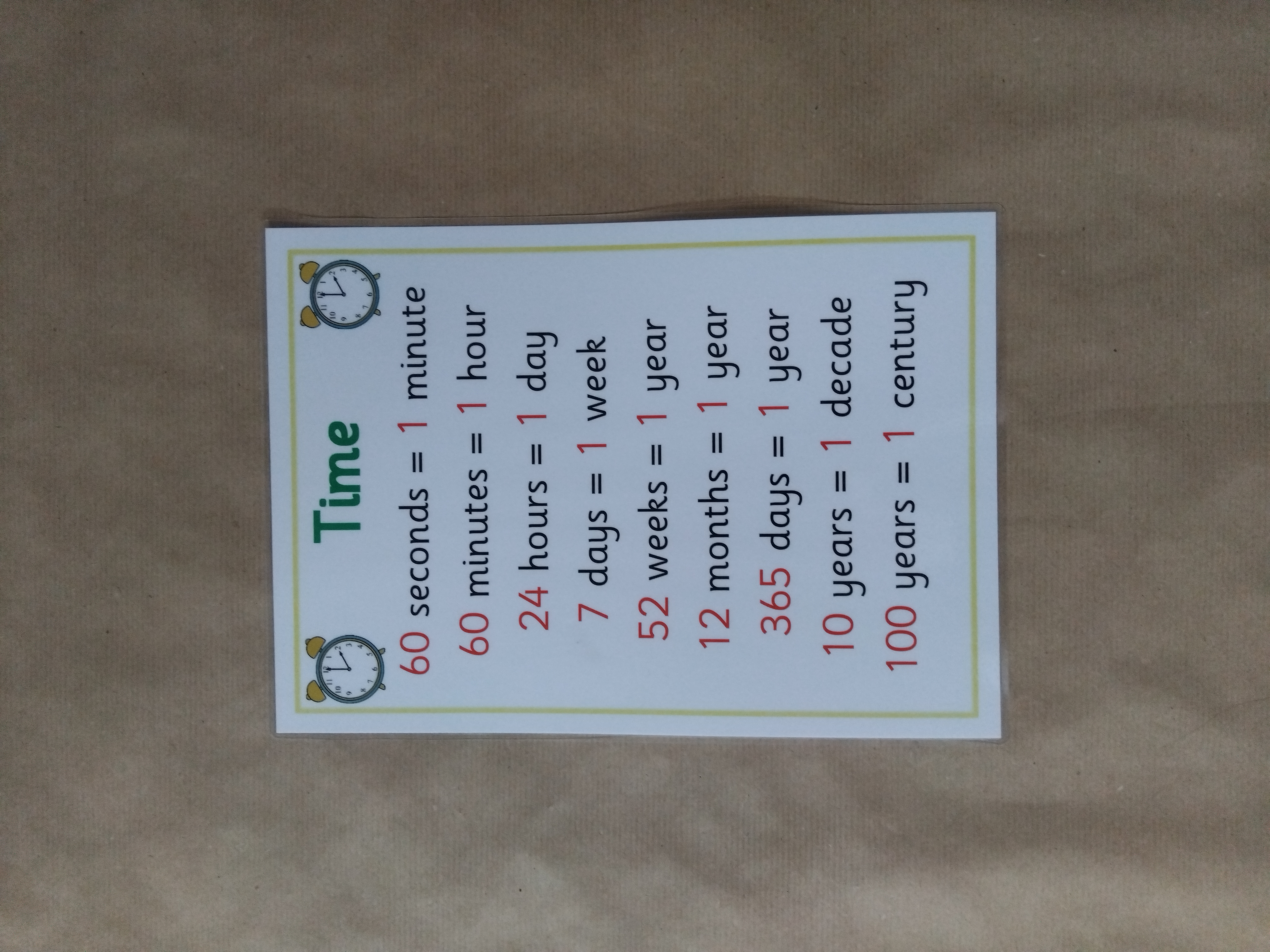 Time Facts - KS1/KS2 Numeracy teaching resource 