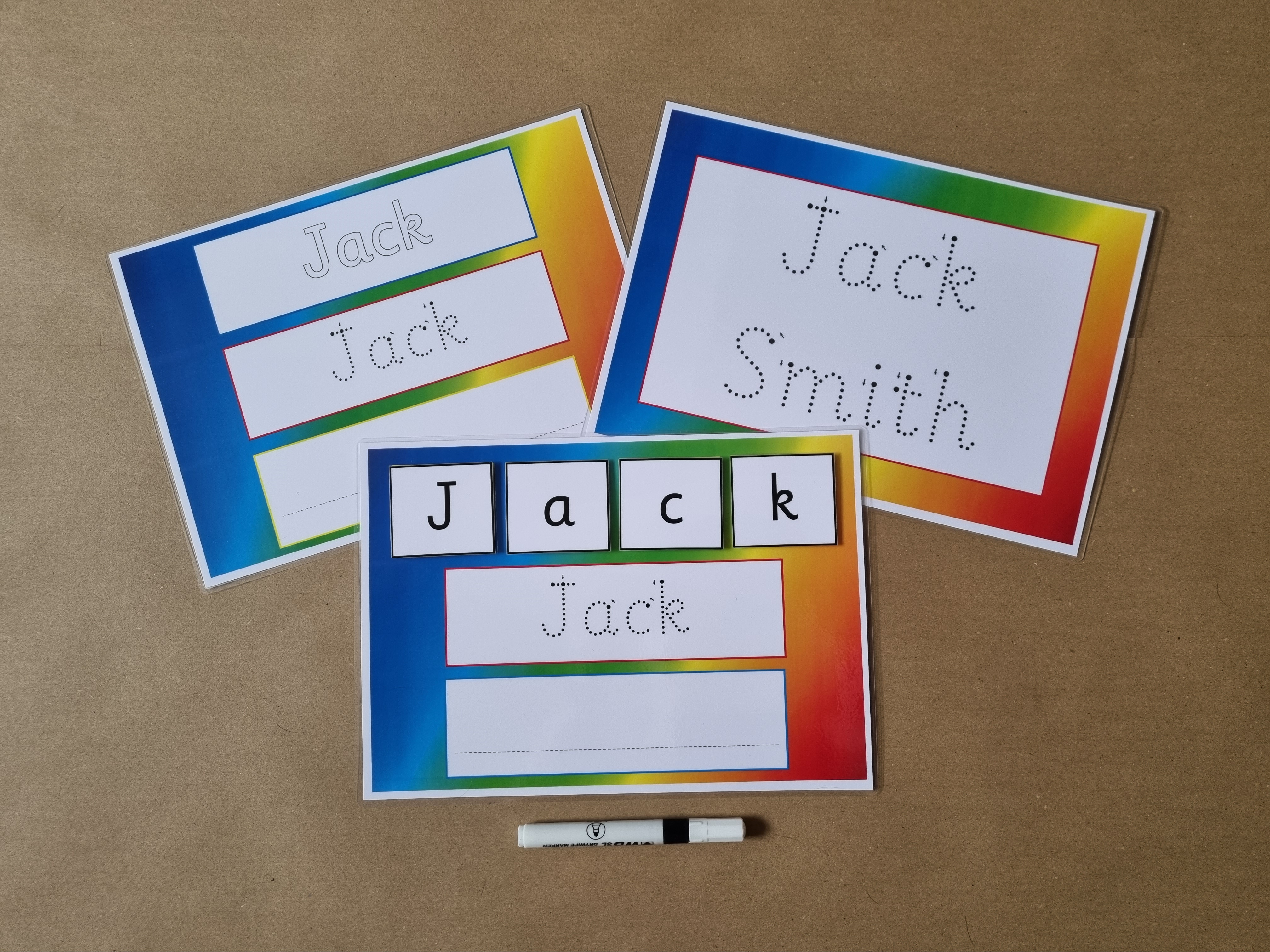 Personalised Name Card Bundle - Bright colourful design