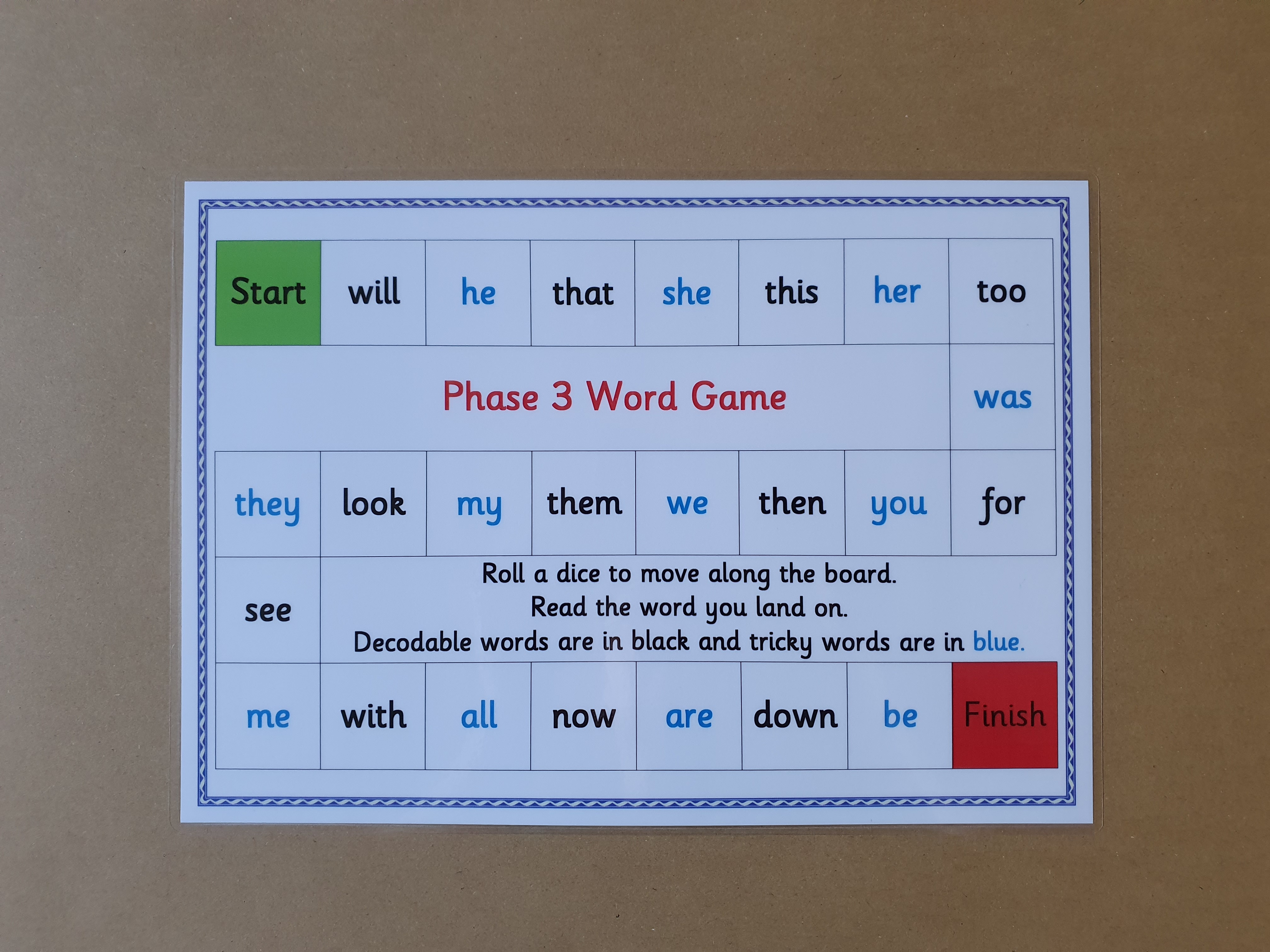 Phase 3 Words - Board Game