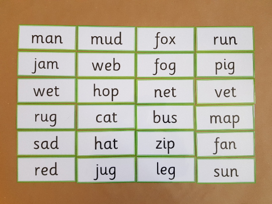 CVC Word building activity - Read, Make and Write 