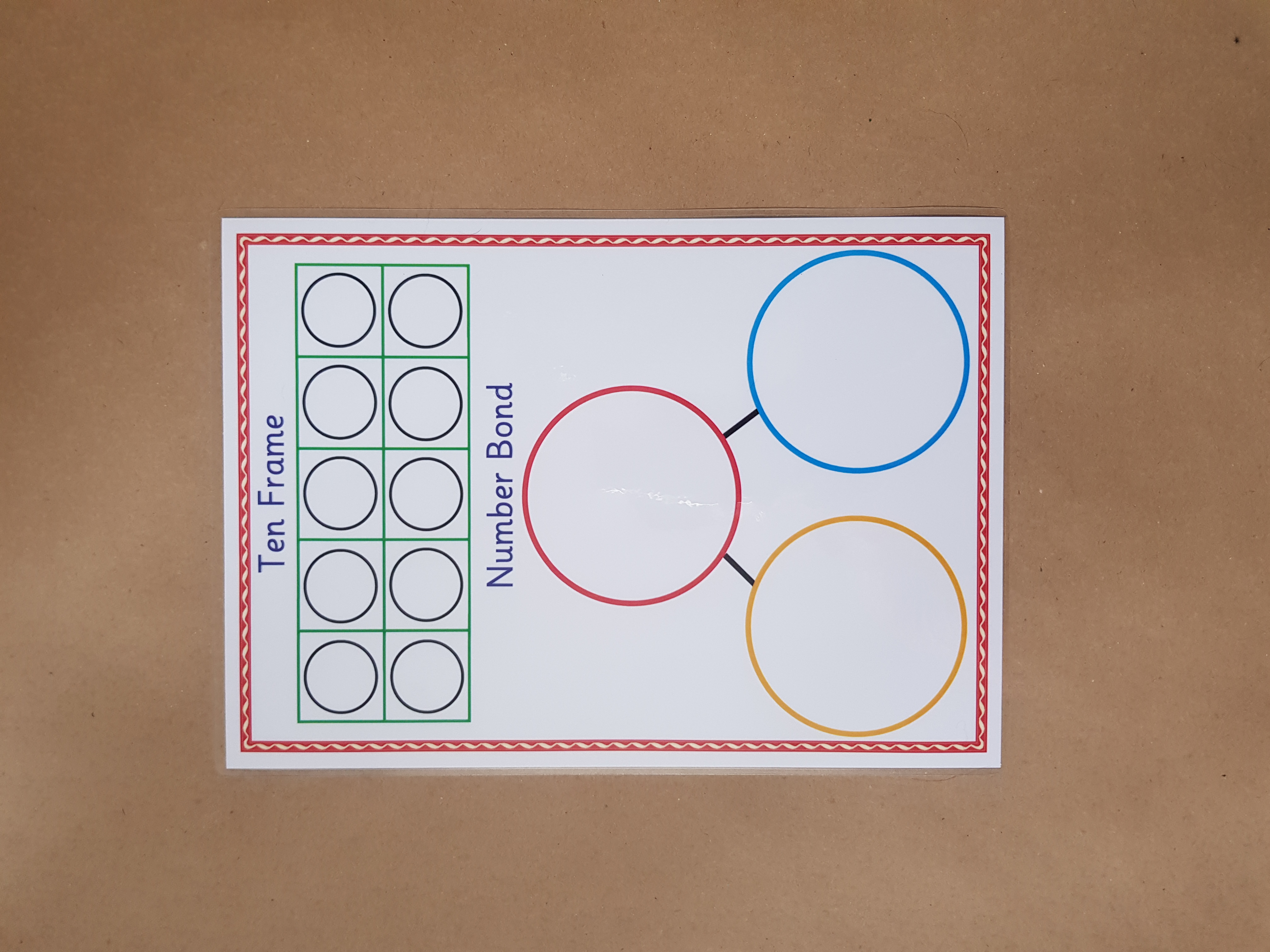 Number bonds and ten frame - A4 Mat 
