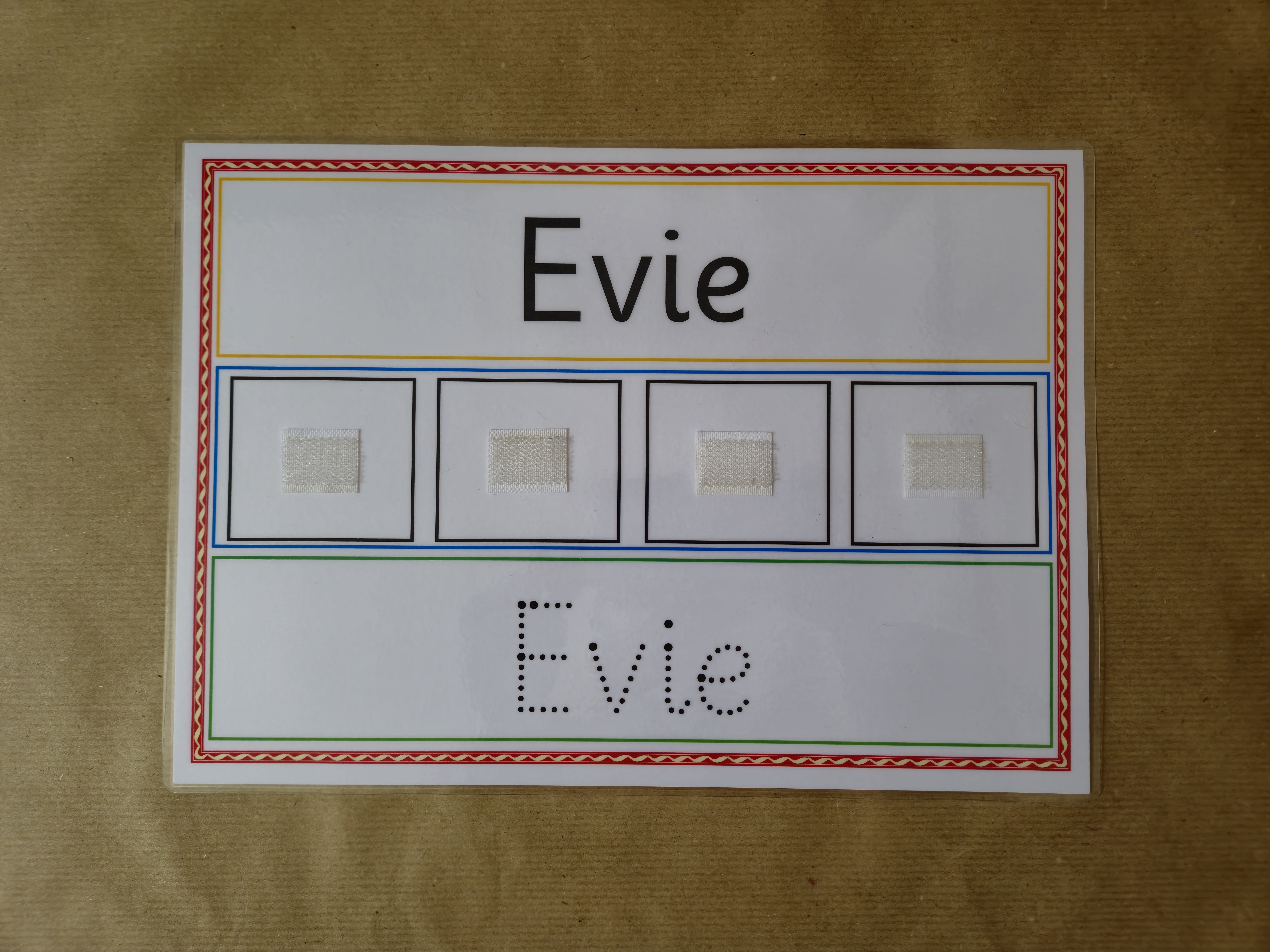 Personalised Write and Spell Name card - name tracing