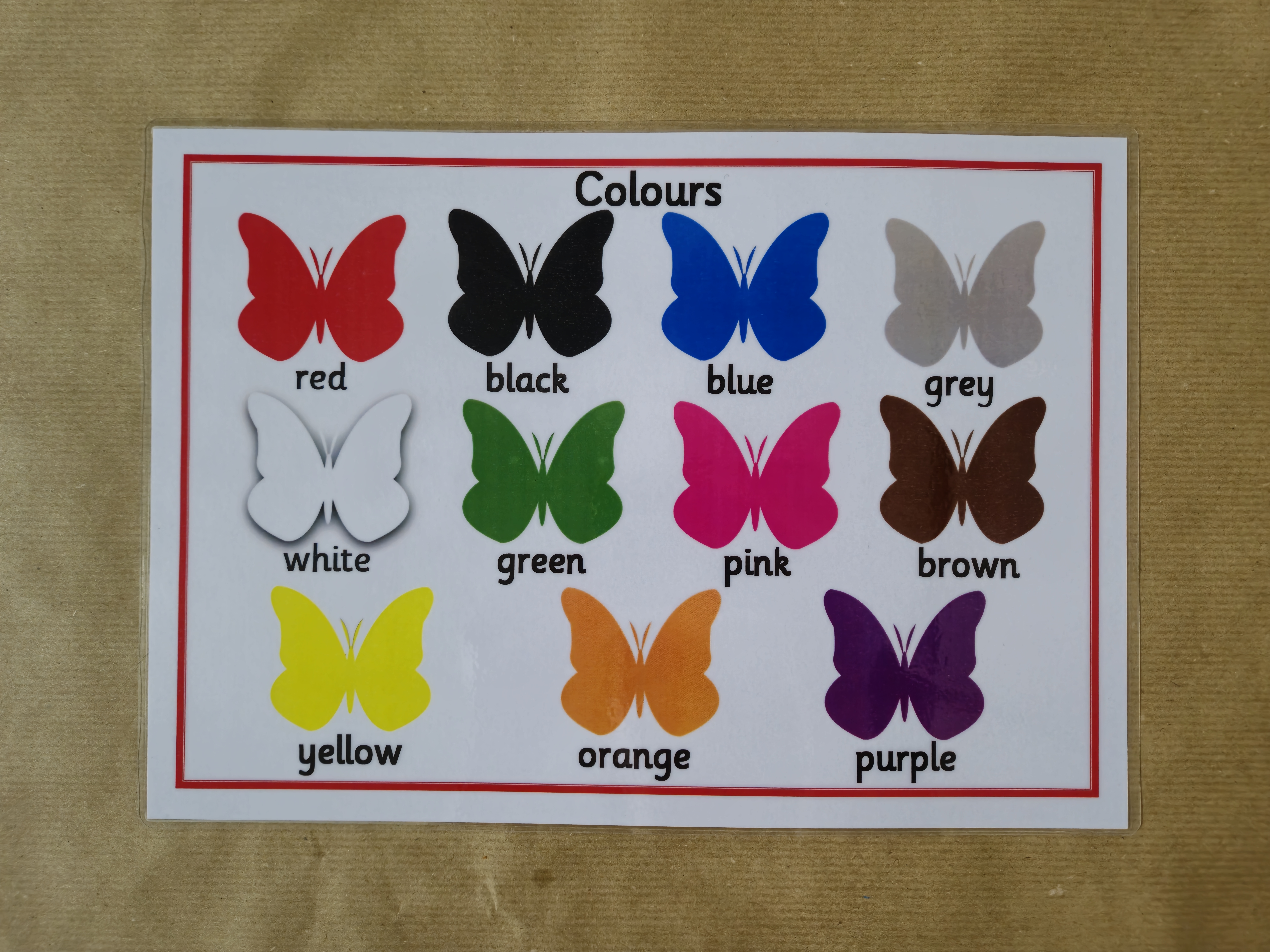 Colours Poster - Butterflies 