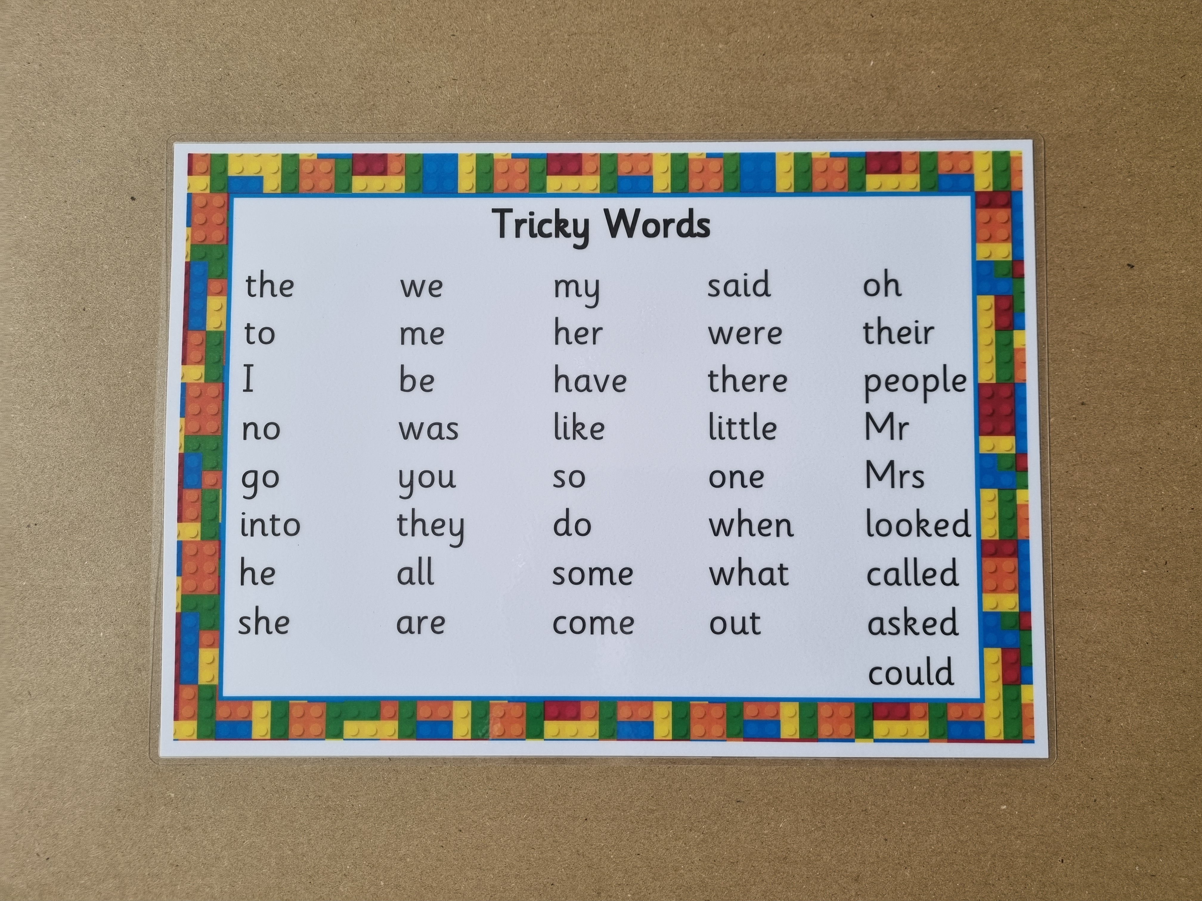 Tricky word poster 