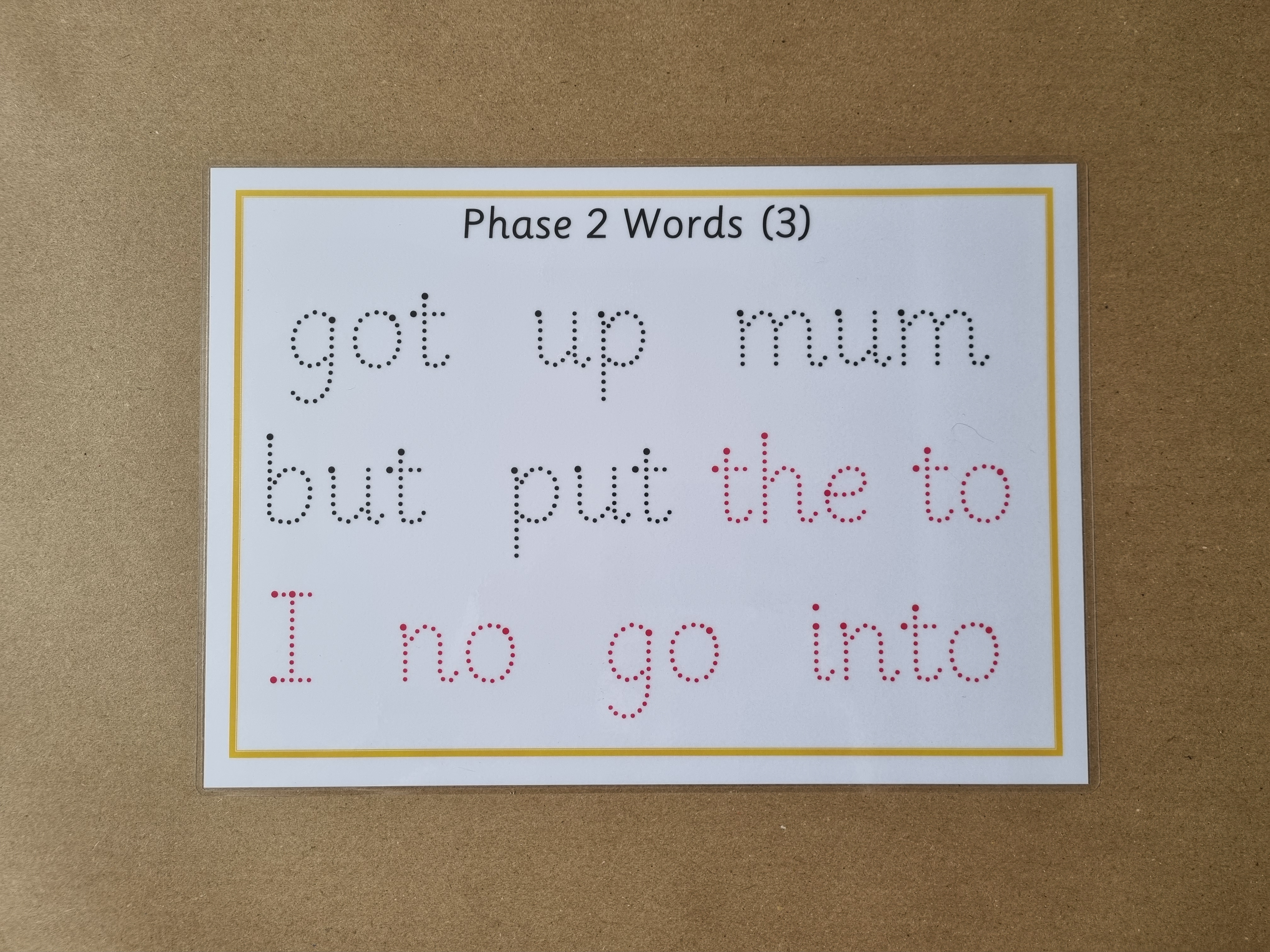 Phase 2 Tracing decodable and tricky words 