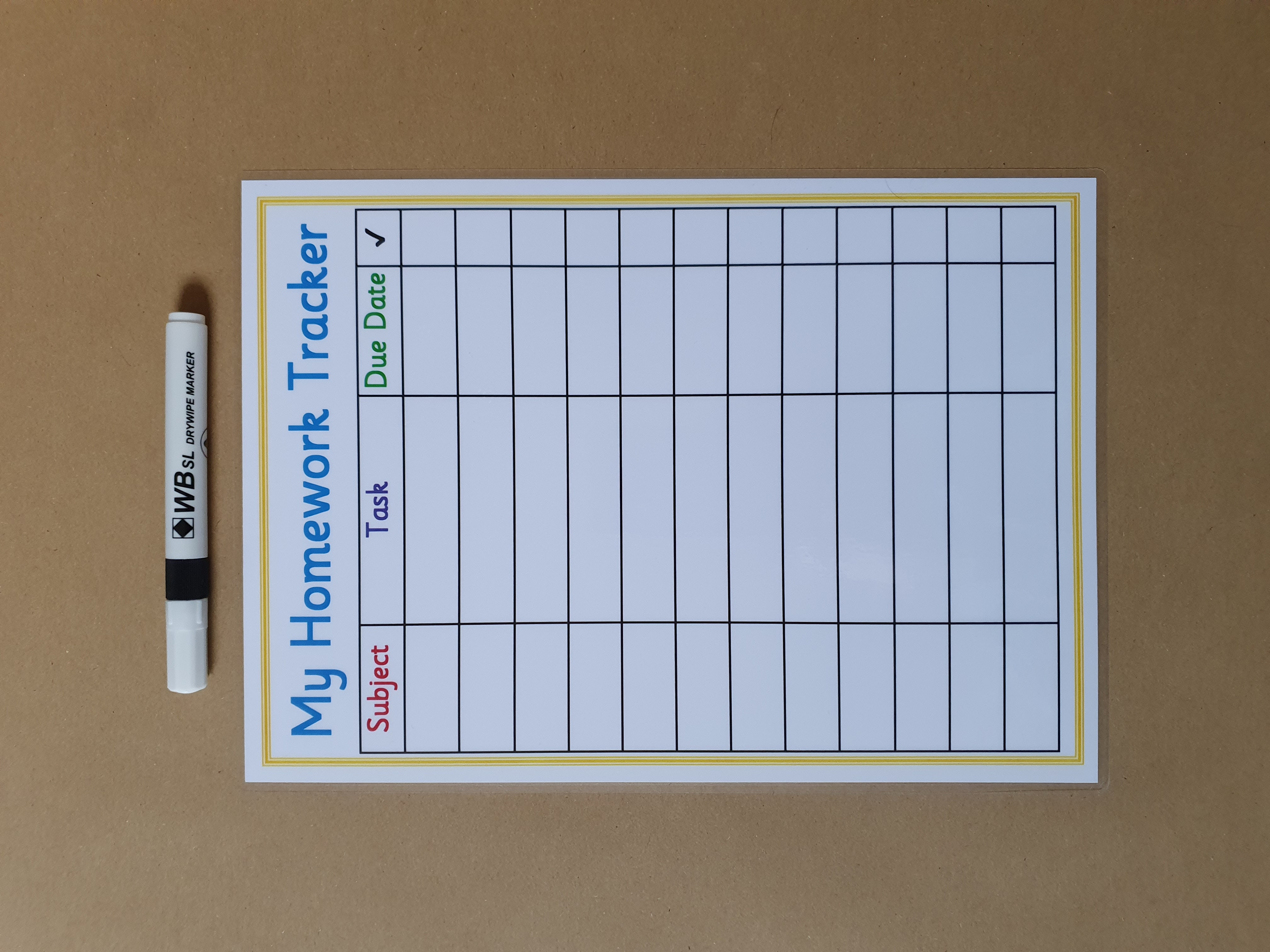 Homework Tracker - Reusable