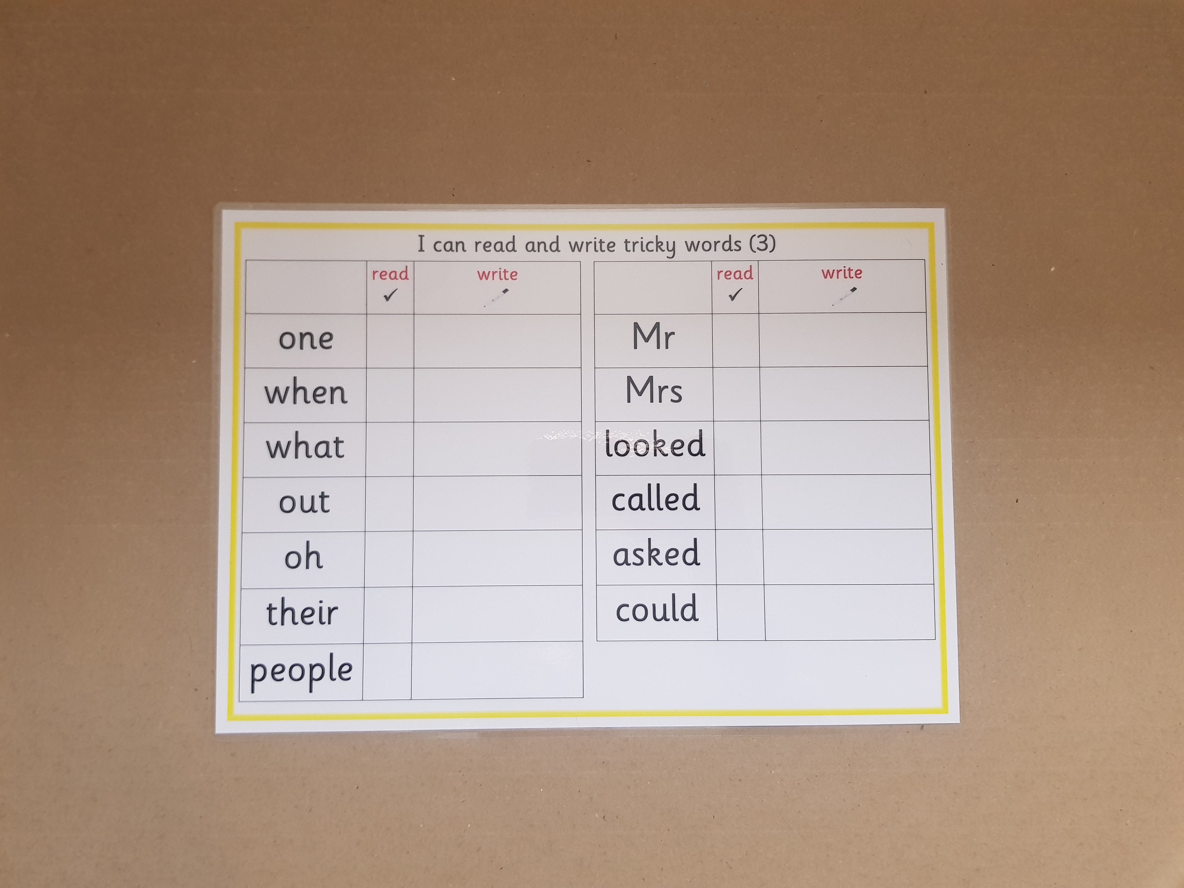 I can Read and Write Tricky Words