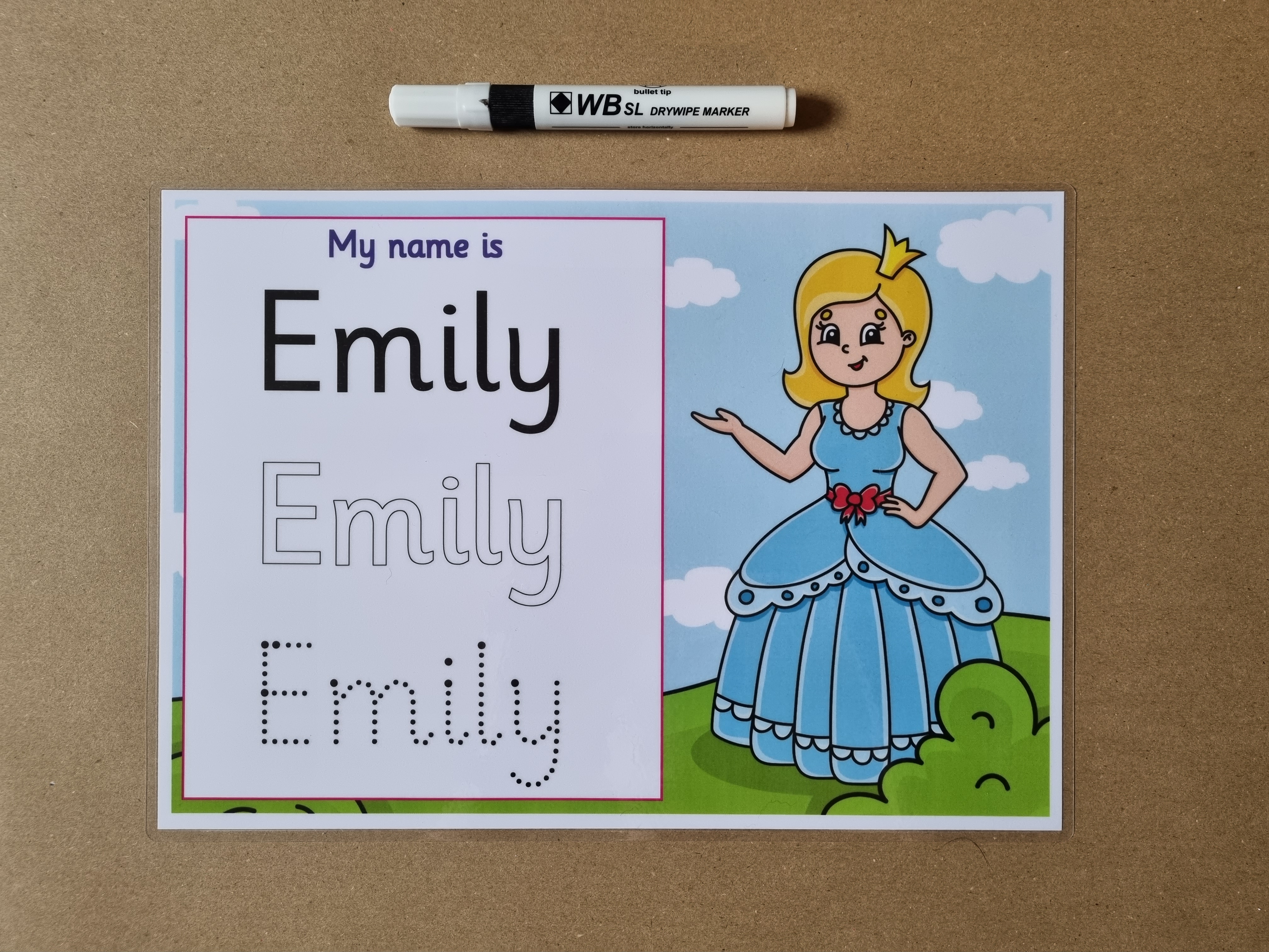 Princess Personalised Name Card