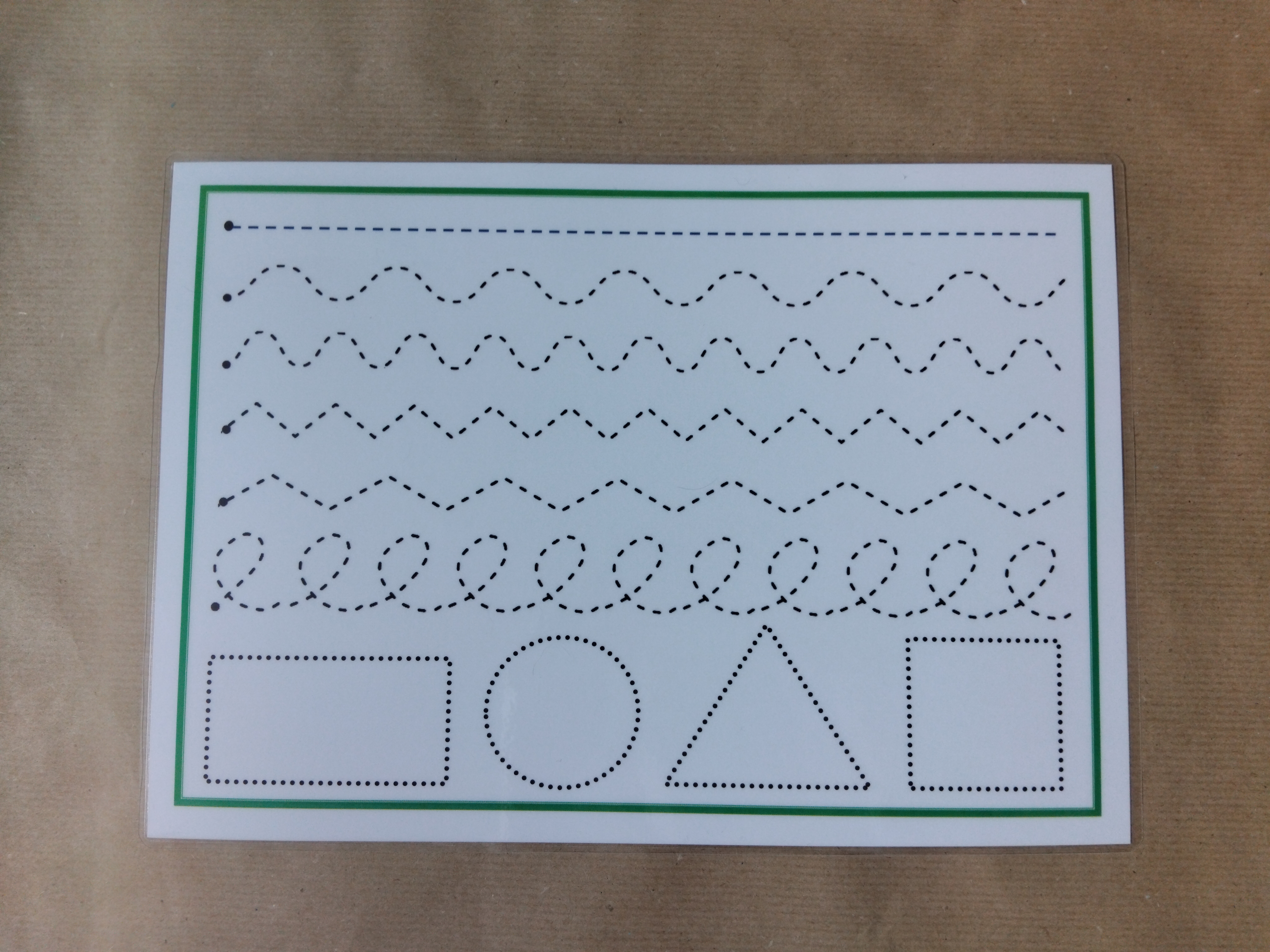 First pen control/formation mat and dry wipe pen