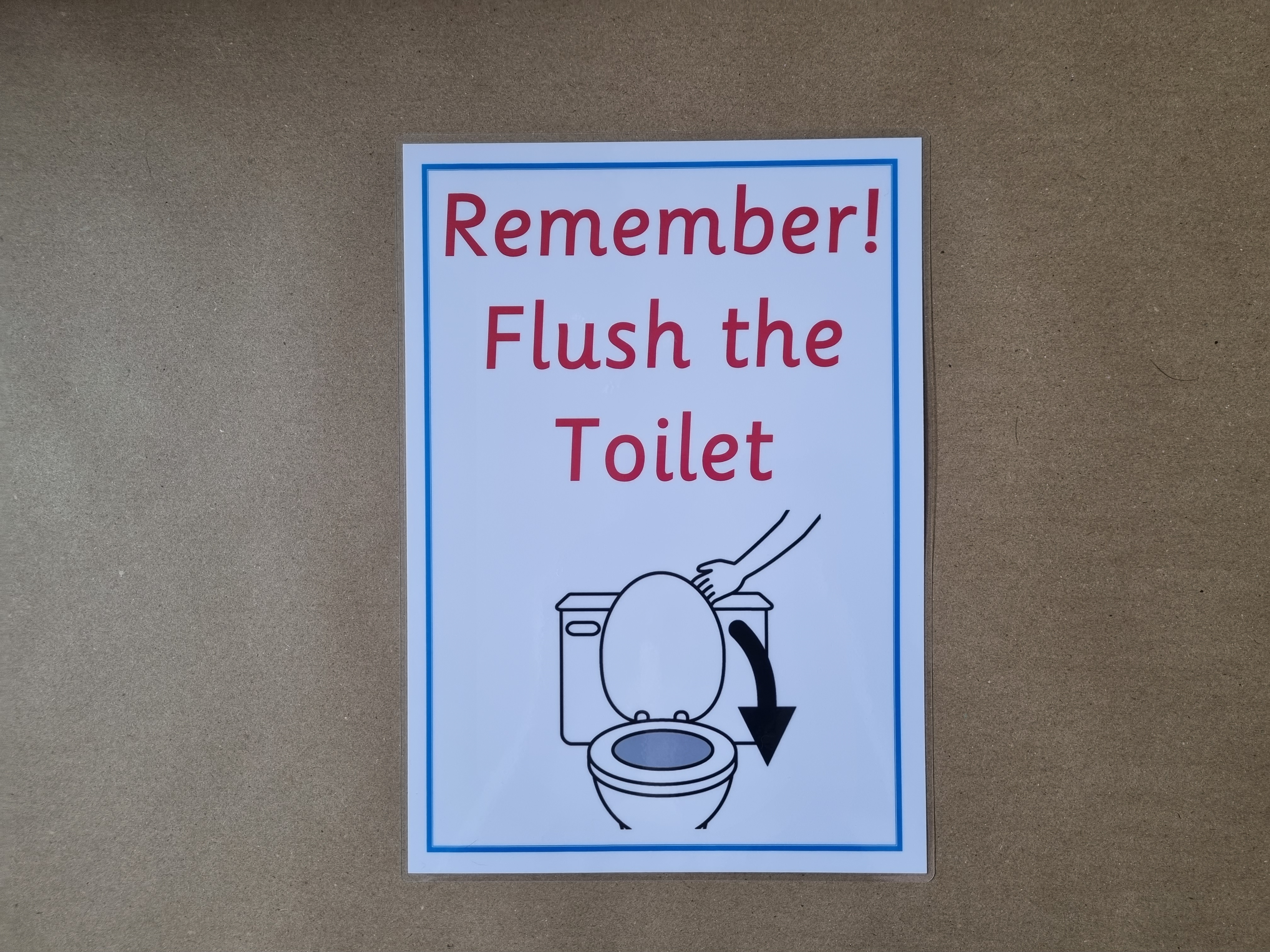Remember to flush the toilet poster 