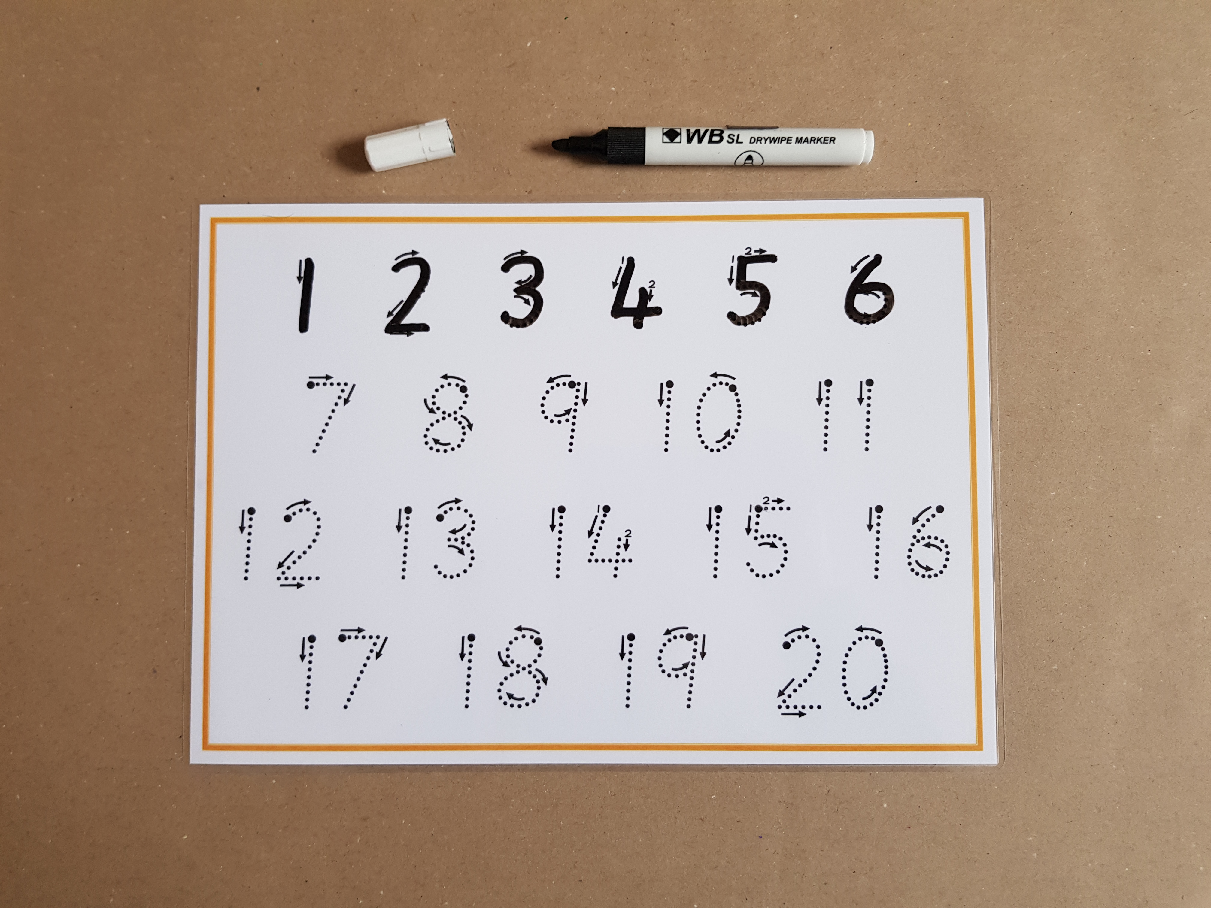 Numbers 1-20 formation mat