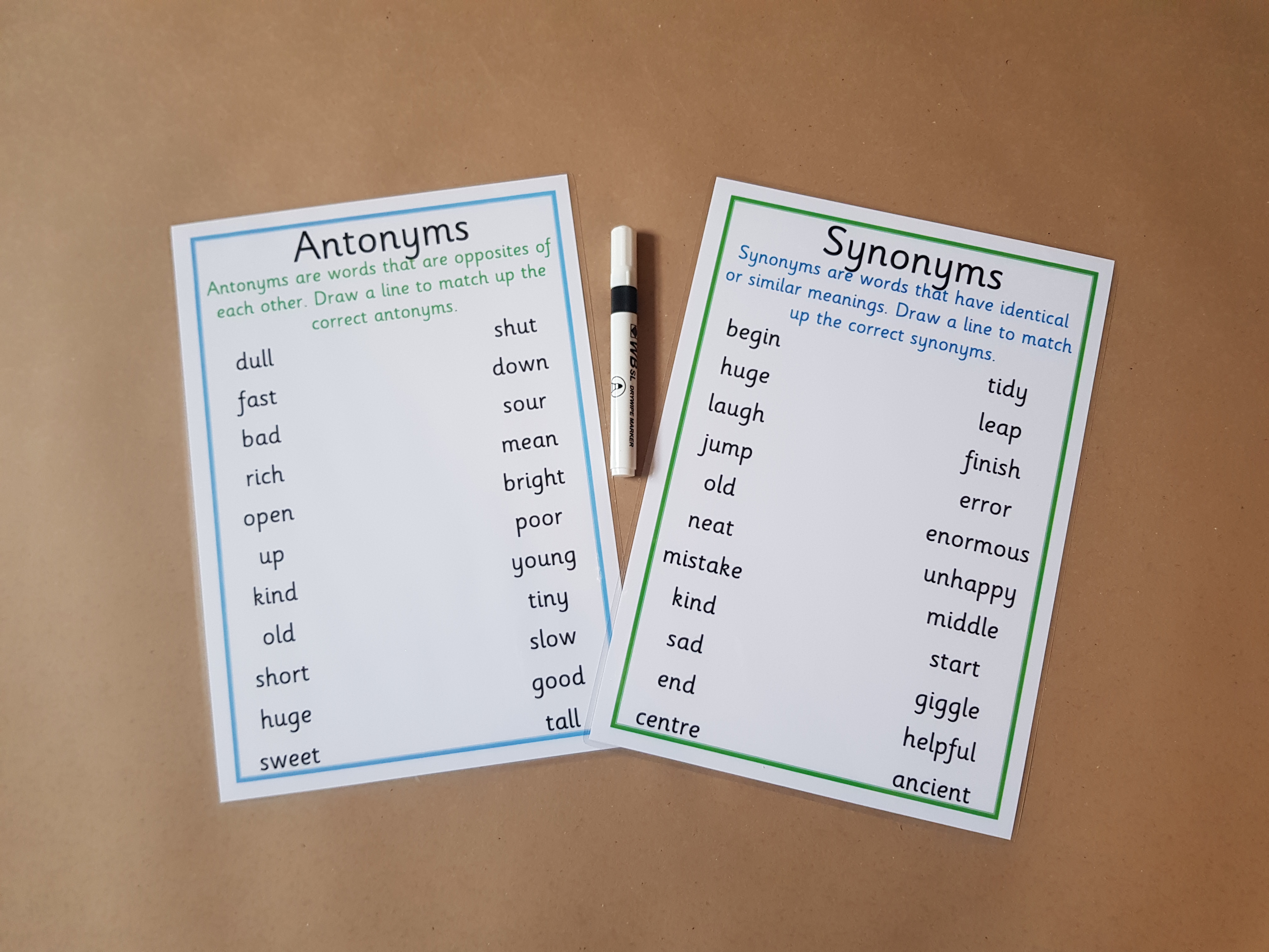 Antonyms and synonyms worksheets - KS2 Literacy Teaching Resource