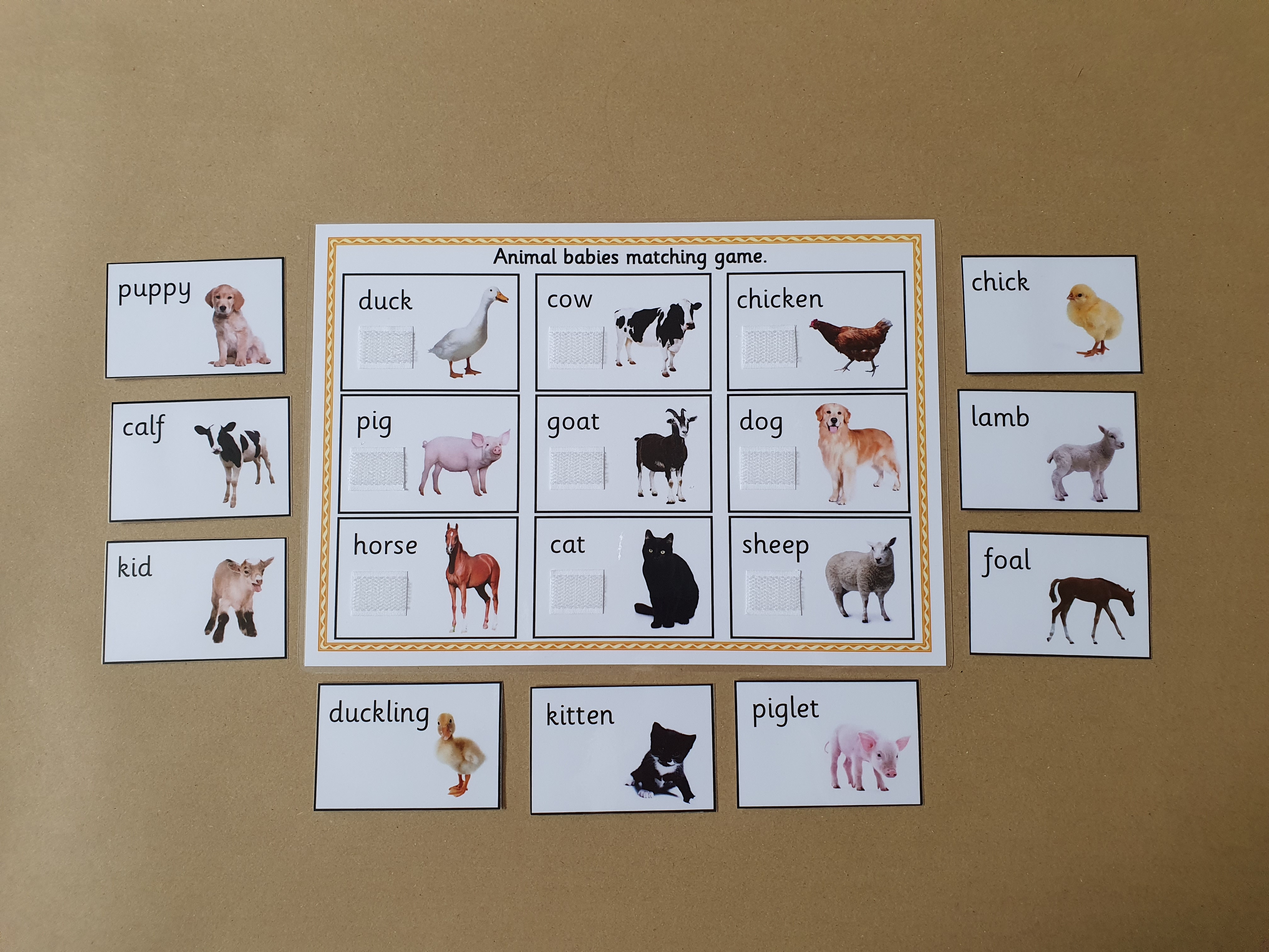 Animal Babies Matching Game