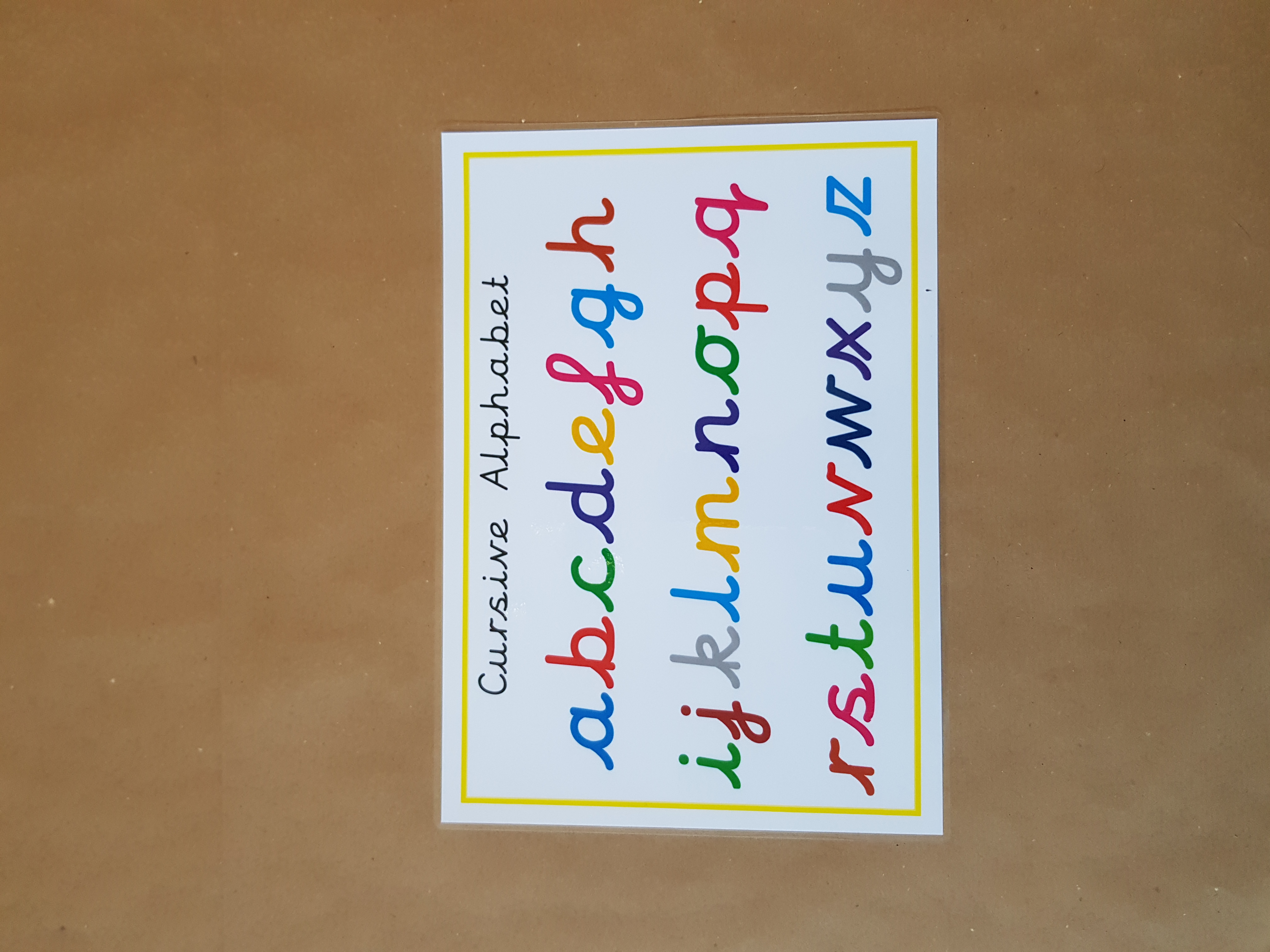 Cursive Letters Alphabet Poster