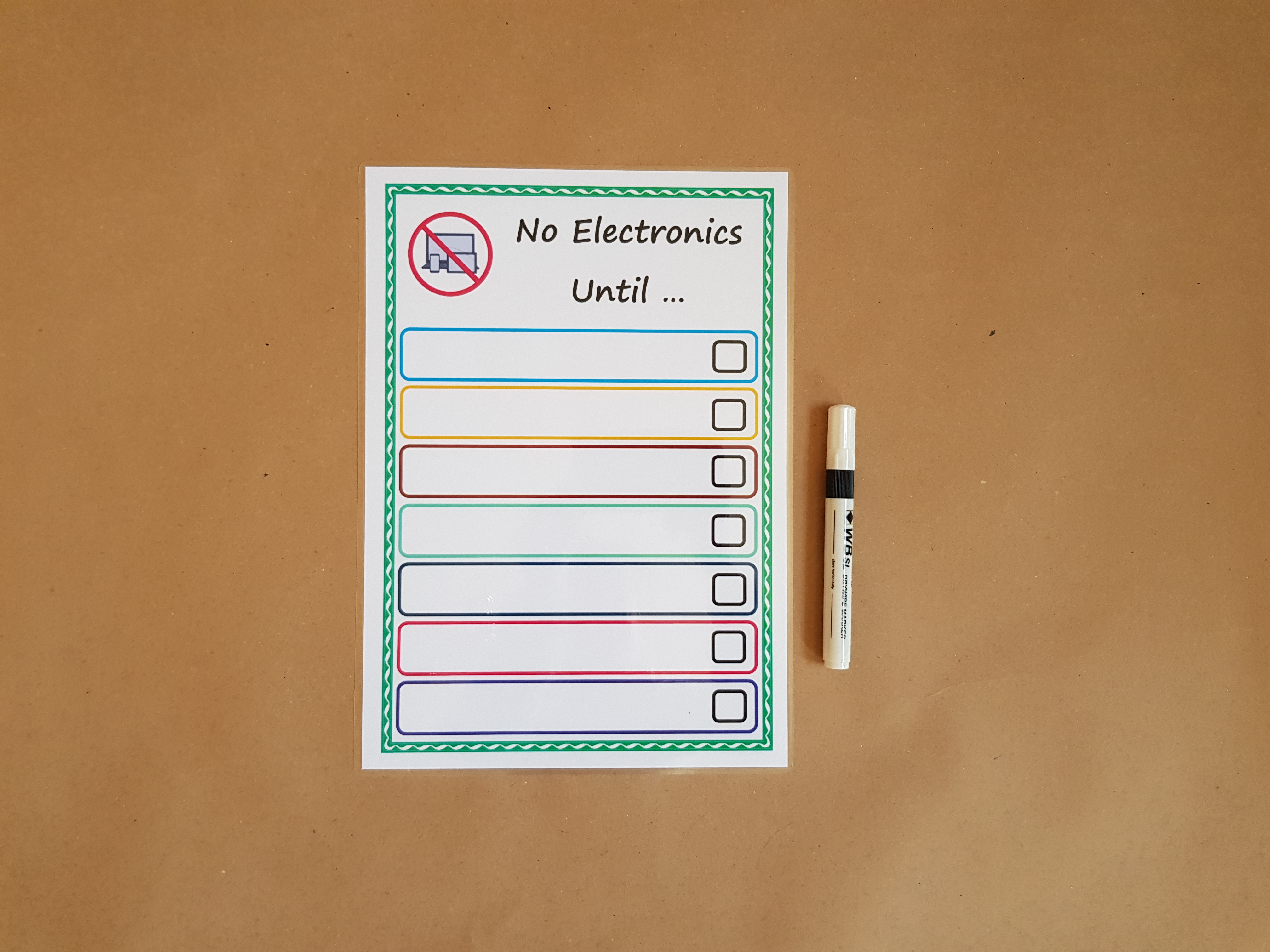 No electronics until .....