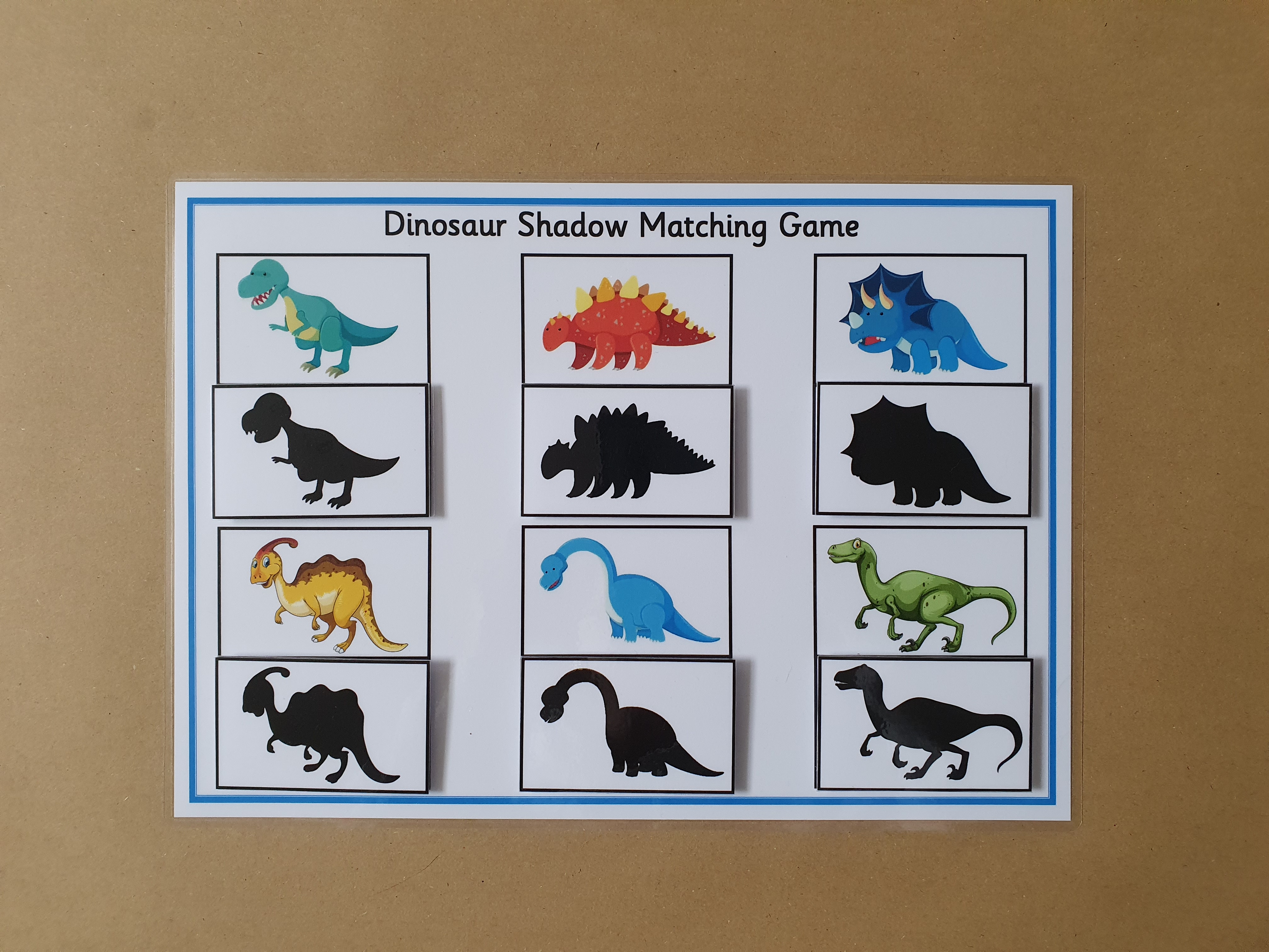 Dinosaur Shadow Matching Game