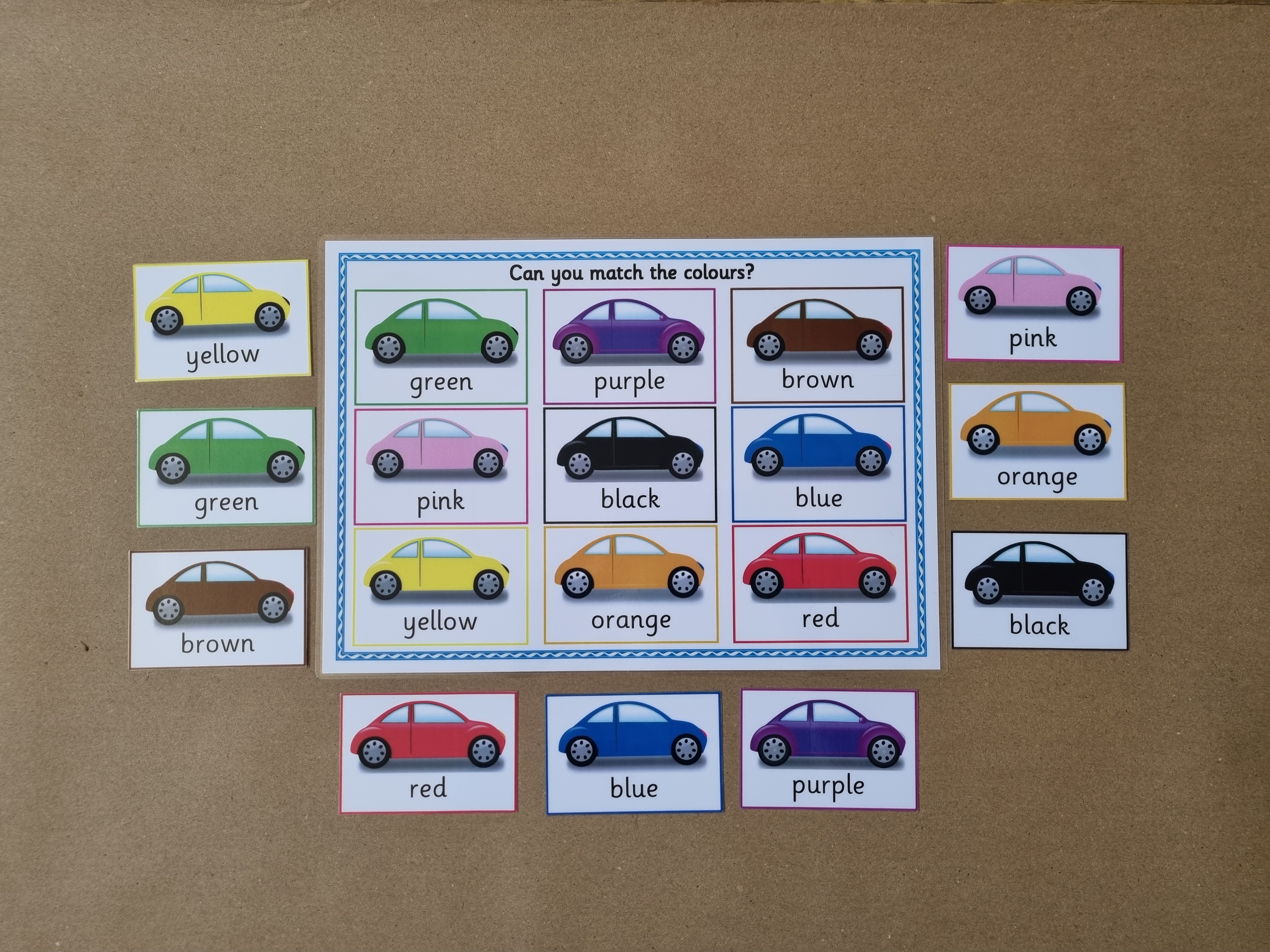 Colour Matching Game - Cars