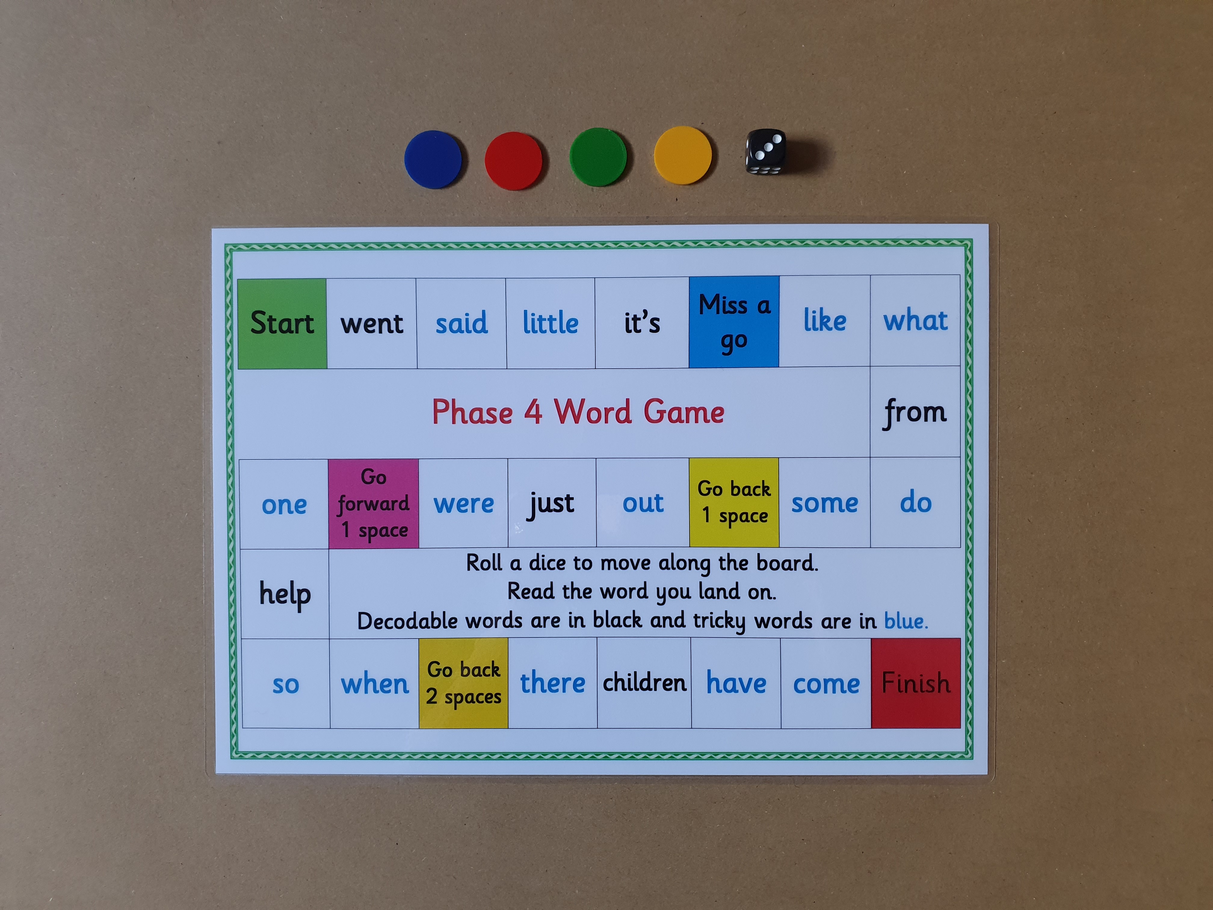 Phase 4 Words - Board Game