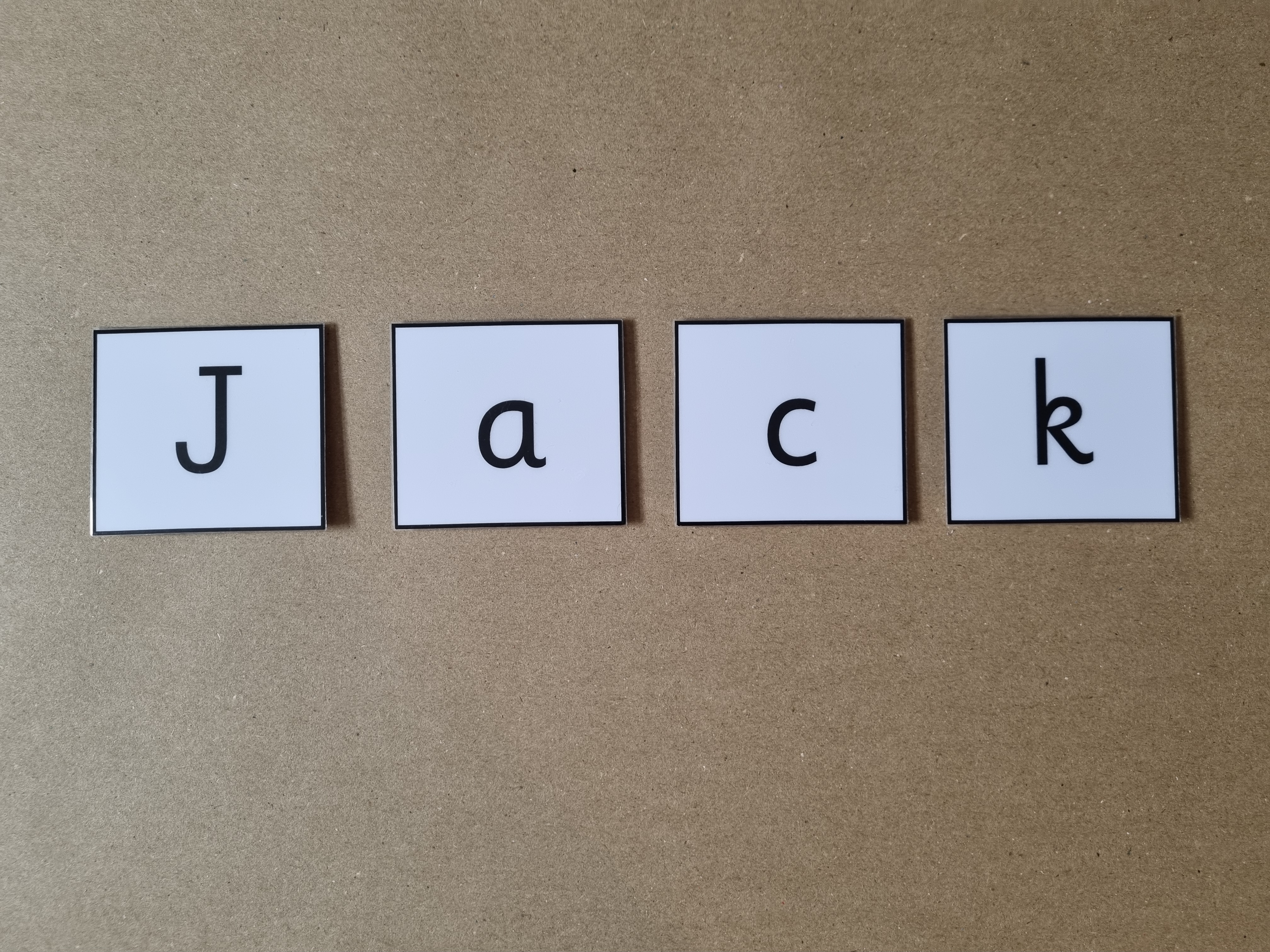 Write and Spell Name card- building block design